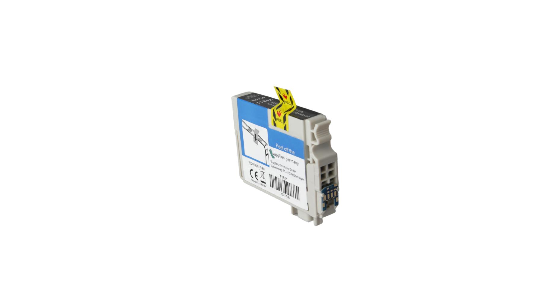 T1811 alternativ Tinte schwarz für Epson / C13T18114010 / 17,5ml