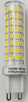 LED Stiftsockel G9, 10W, 1130lm, 330°, 230V, 3000K, warmweiß