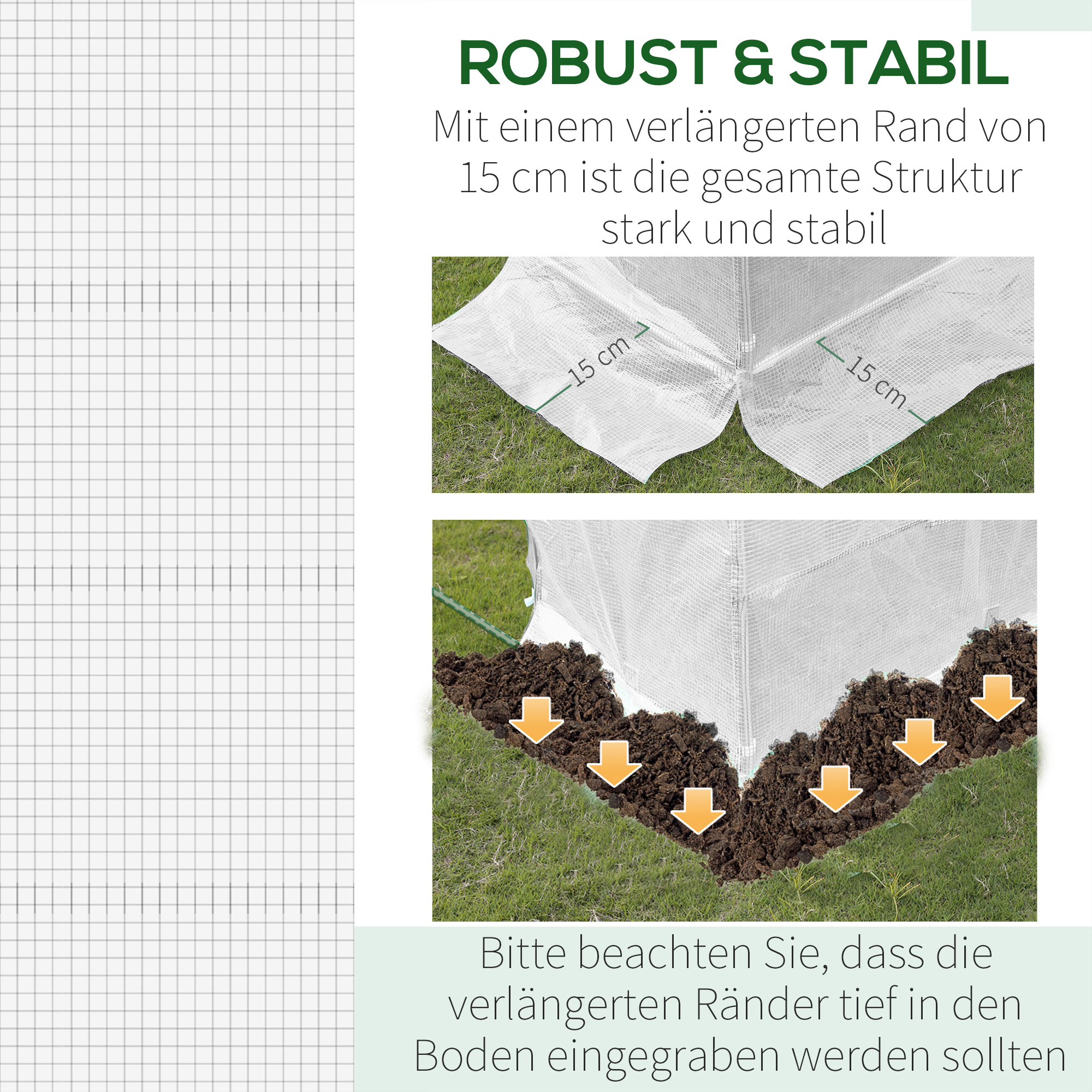 Ersatz-Gewächshausabdeckung Gewächshausabdeckung, wetterbeständig, 300 cm x 200 cm x 200 cm, Transparent