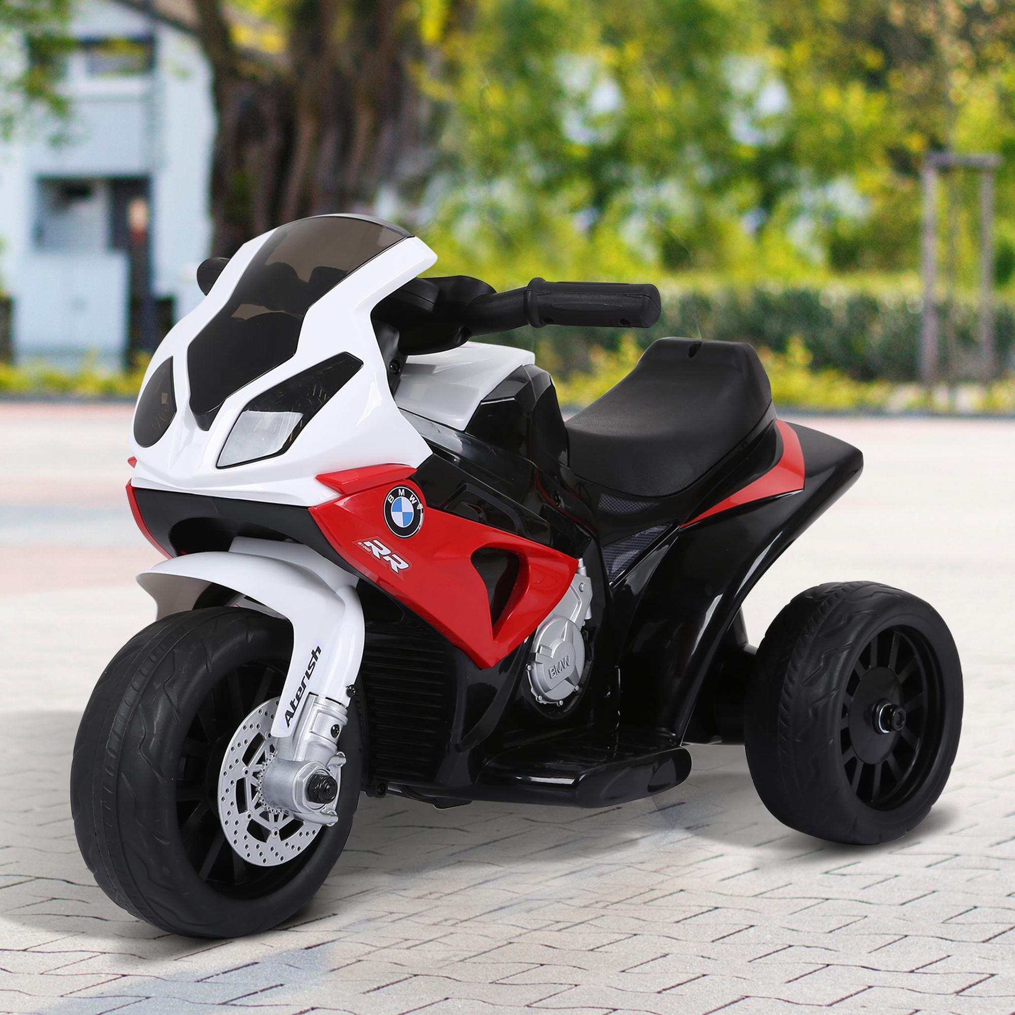 Elektro Motorrad Kinder BMW S1000RR 6V Elektromotorrad mit Scheinwerfer, Kindermotorrad mit Musik 2,5 km/h Motorrad für Kinder 18-36 Monaten Rot
