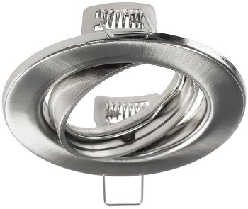 Decken-Einbaustrahler "SR90" chrom-matt, schwenkbar, Ø 88mm, für 50mm Lampen