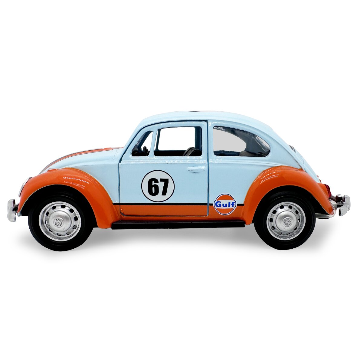 Volkwagen Classical Beetle 1967 Diecast 1:28 hellblau inkl. Knopfzellen