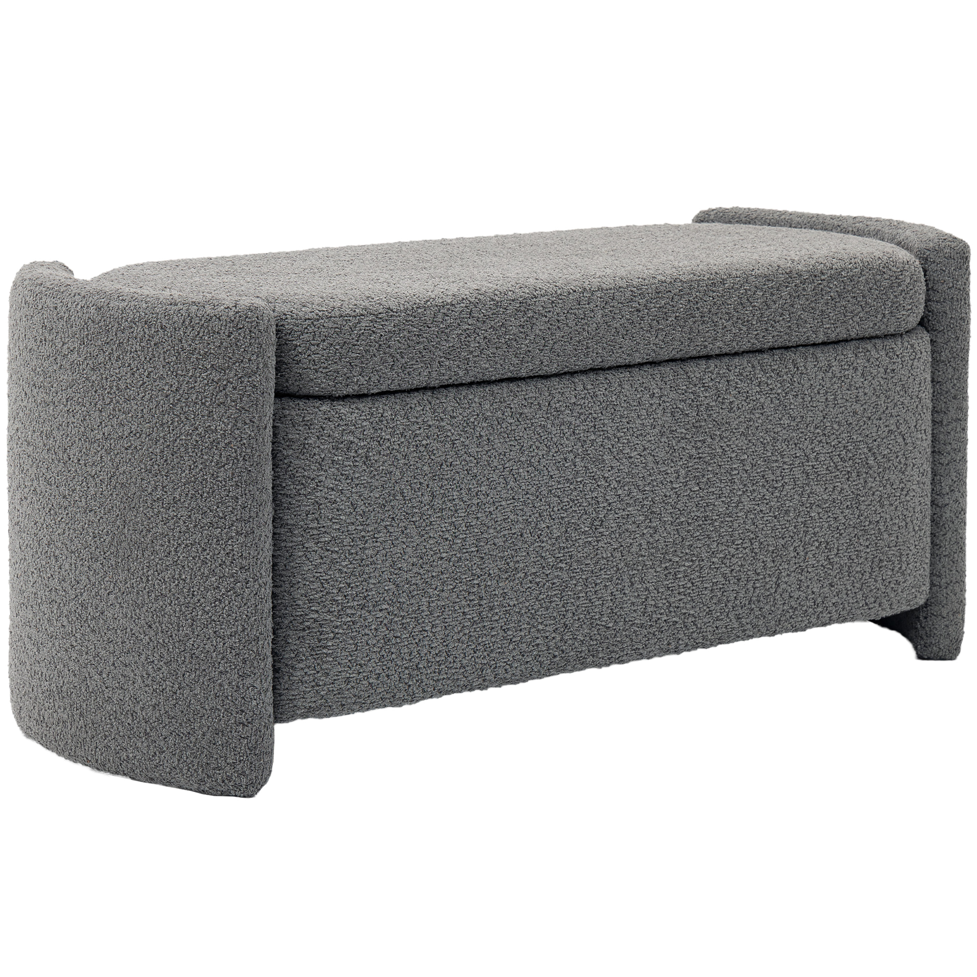 Sitzbank mit Stauraum Flurbank Schuhbank, gepolstert, 105 cm x 44 cm x 45,5 cm. Grau