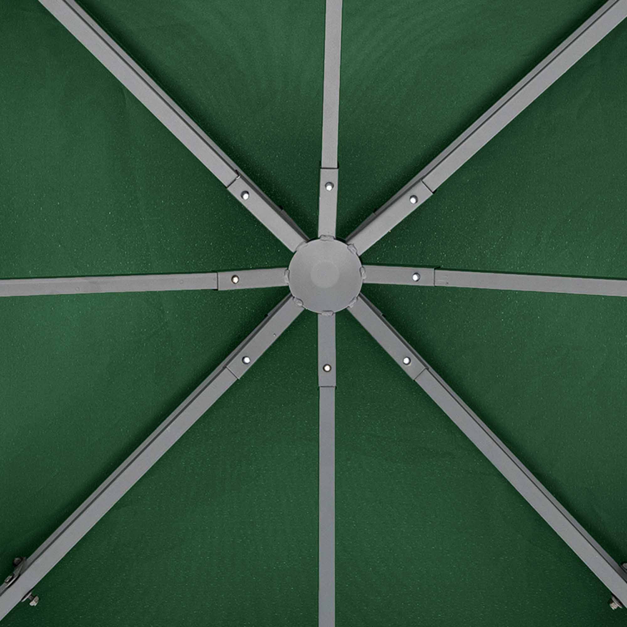 Ersatzdach für Pavillon 3x3m wasserabweisend Pavillondach für Metallpavillon Pavillon Ersatzdach Gartenpavillon Partyzelt Gartenzelt Polyester Dunkelgrün