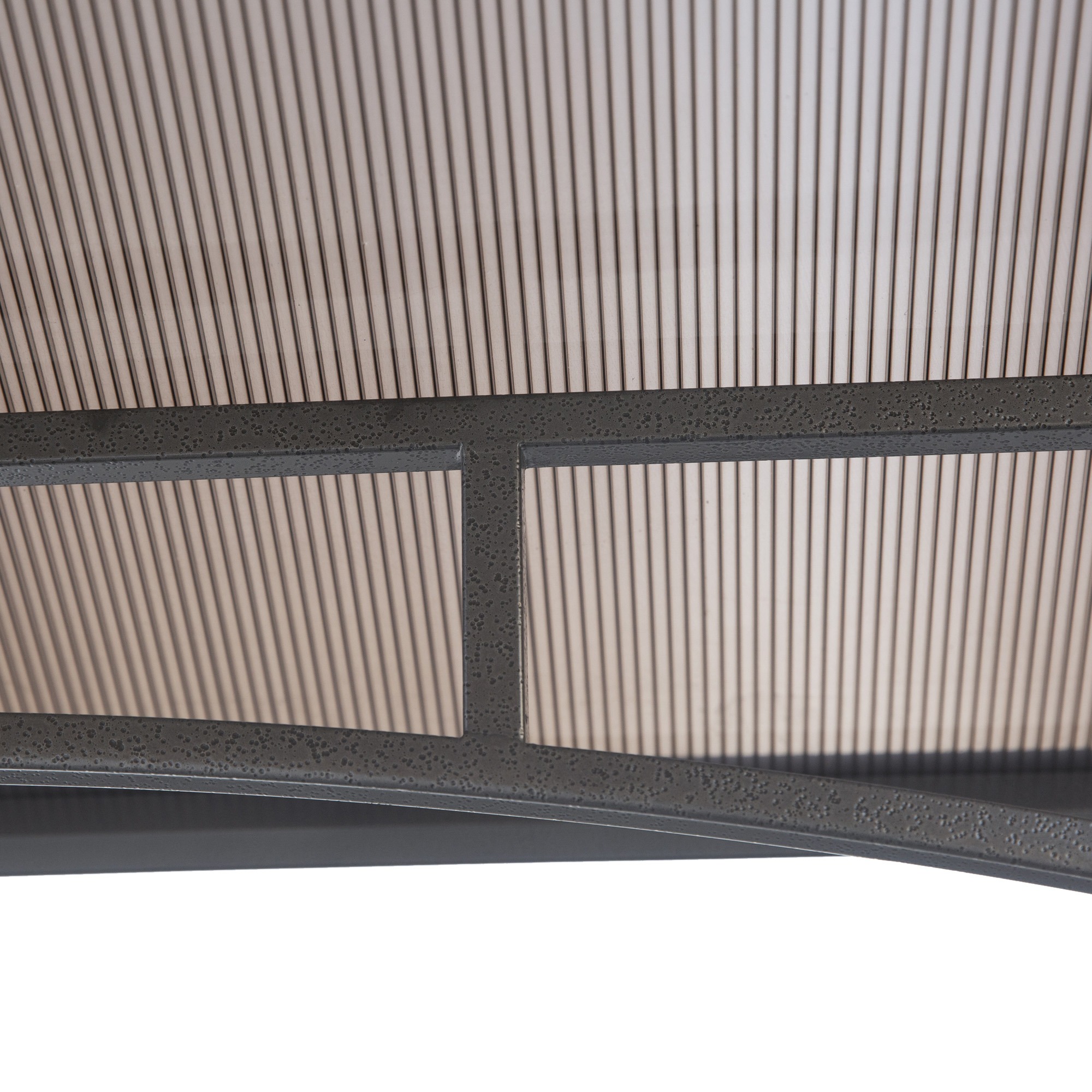 Grillpavillon mit Flammschutzdach BBQ-Pavillon mit 2 Ablagen 2,5 x 1,5m Stahl PC Schwarz+Braun
