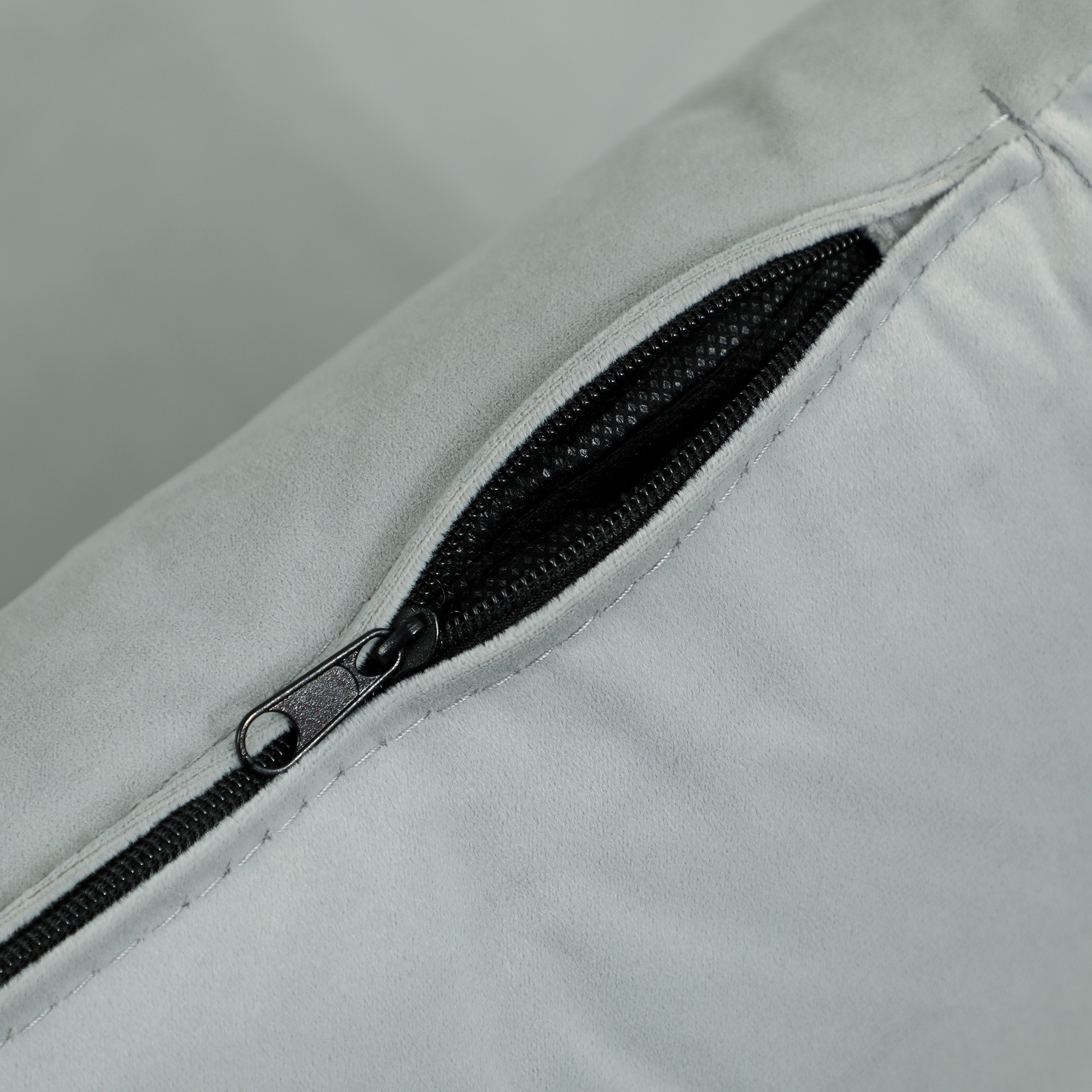 Schlafsofa Relaxsofa Sofa Couch, inkl, 2 Kissen, Samtoptik, 130 x 78 x 79 cm, Hellgrau