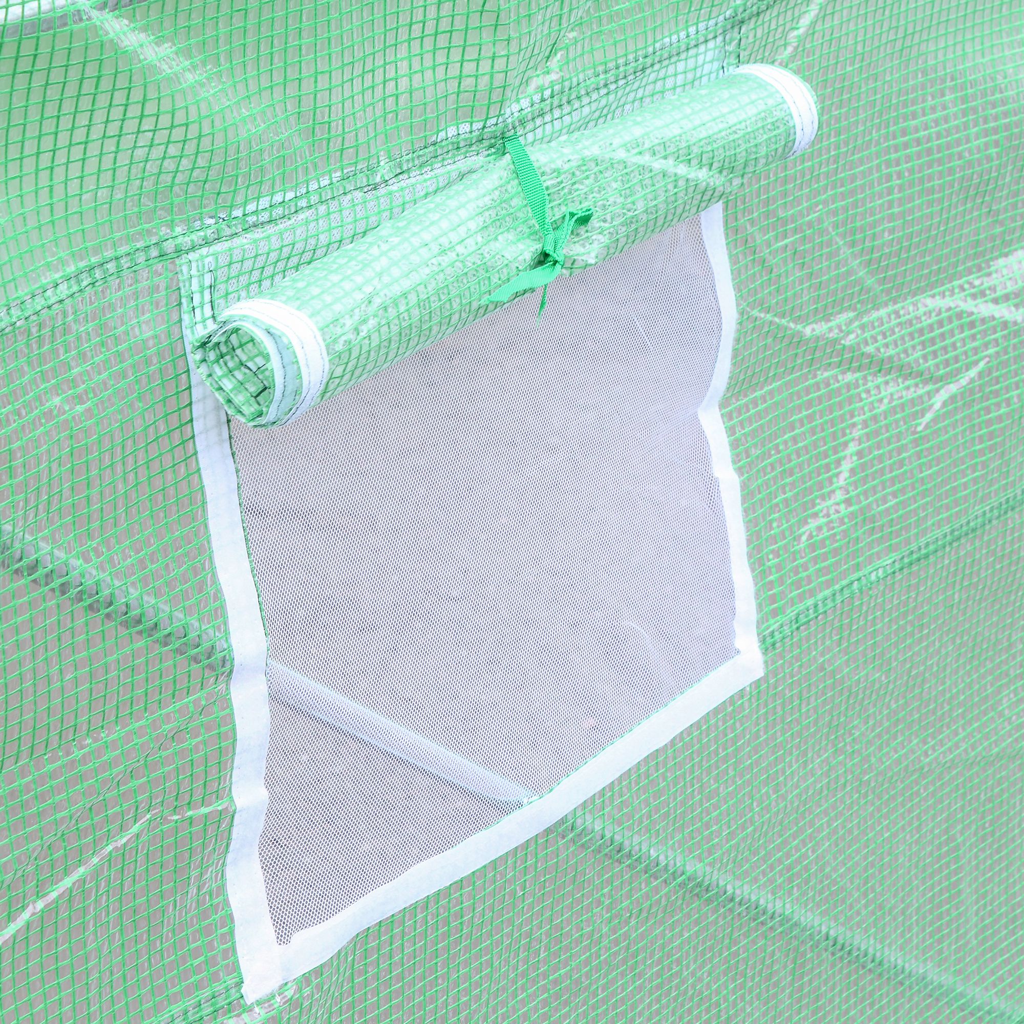 Folien Gewächshaus Foliengewächshaus Treibhaus Frühbeet Pflanzenhaus Tomatenhaus Giebeldach 450 × 300B × 205H cm