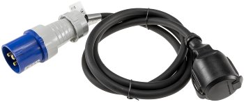 CEE auf Schutzkontakt-Kupplung 1,5m, 230V, Adapter für Wohnwagen, Camping