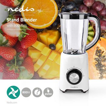 Standmixer | 1.5 l| Plastik | 2 Geschindigkeitsstufen | weiß