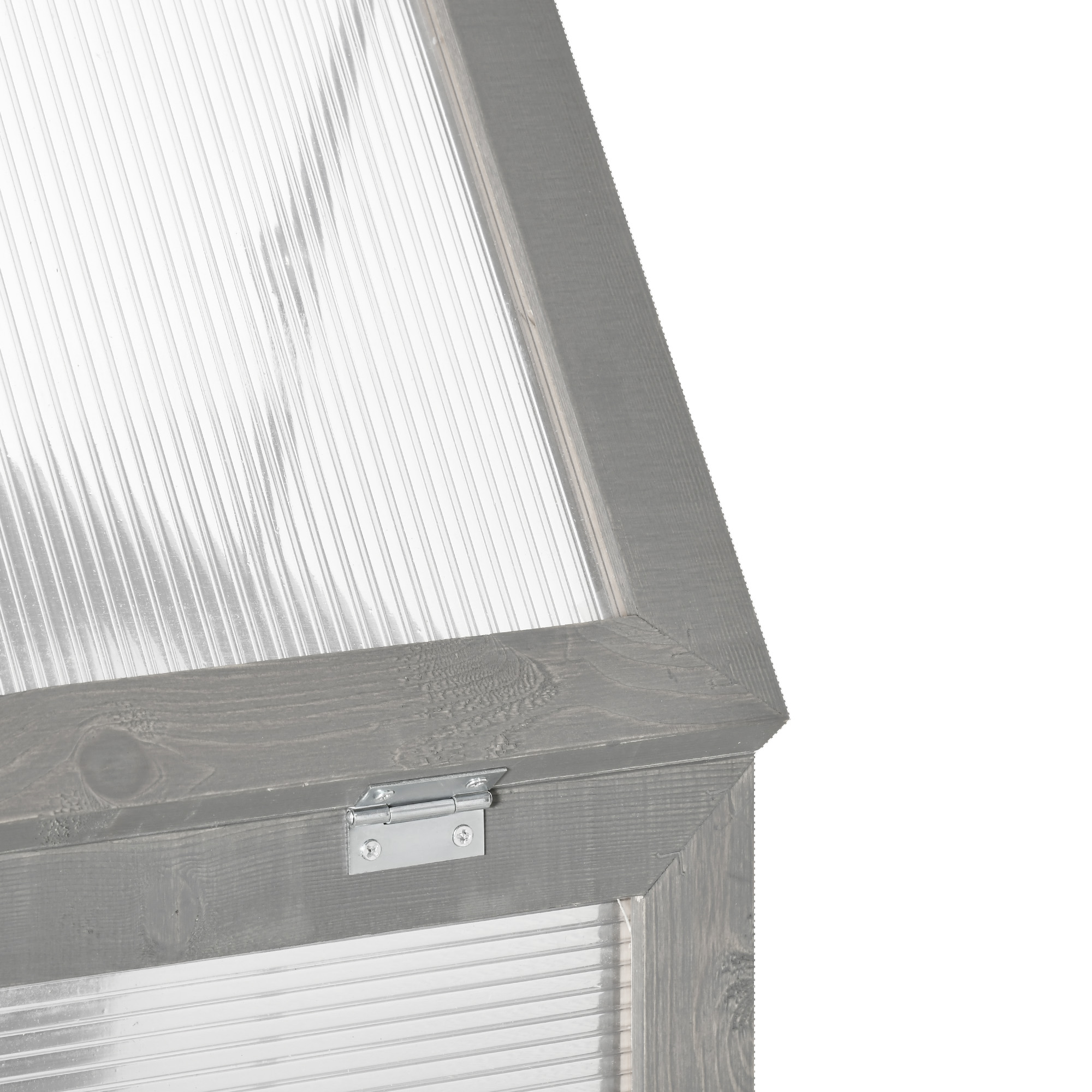 Gewächshaus, Treibhaus, transparent, geeignet für Außenbereiche, Holz+Polycarbonat, 58 x 44 x 78cm