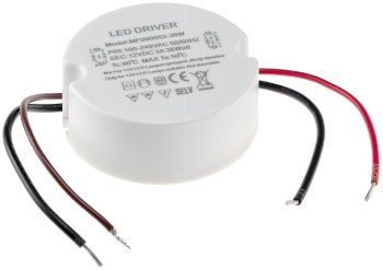 LED-Trafo "CT-36E", 0,5-36W, rund / Ein 220-240V, Aus 12V= Konstantspannung LED-Trafo "CT-36E", 0,5-36W, rund / Ein 220-240V, Aus 12V= Konstantspannung