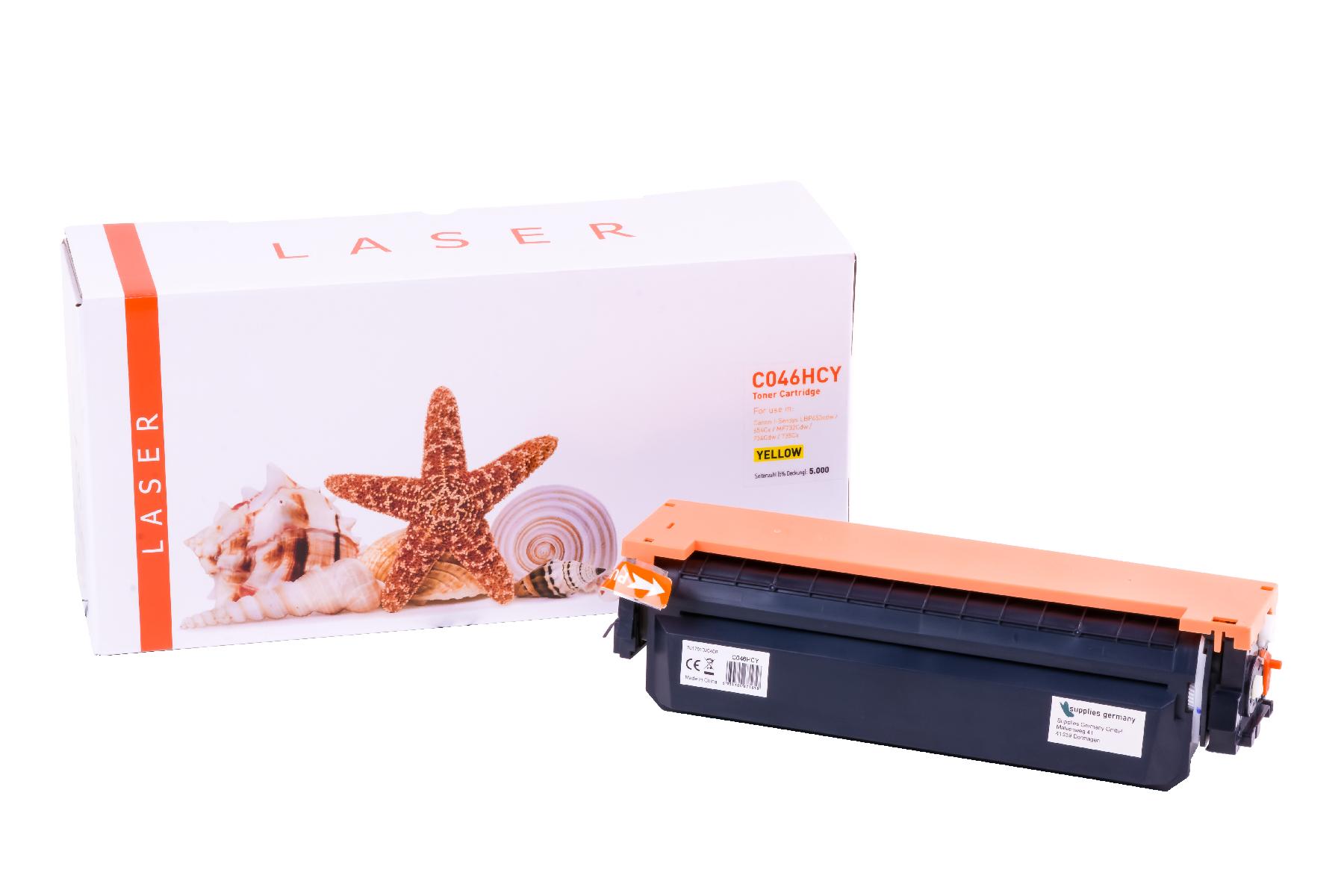 046HCY alternativ Toner yellow Canon / 1251C002 / 5.000 Seiten 046HCY alternativ Toner yellow Canon / 1251C002 / 5.000 Seiten