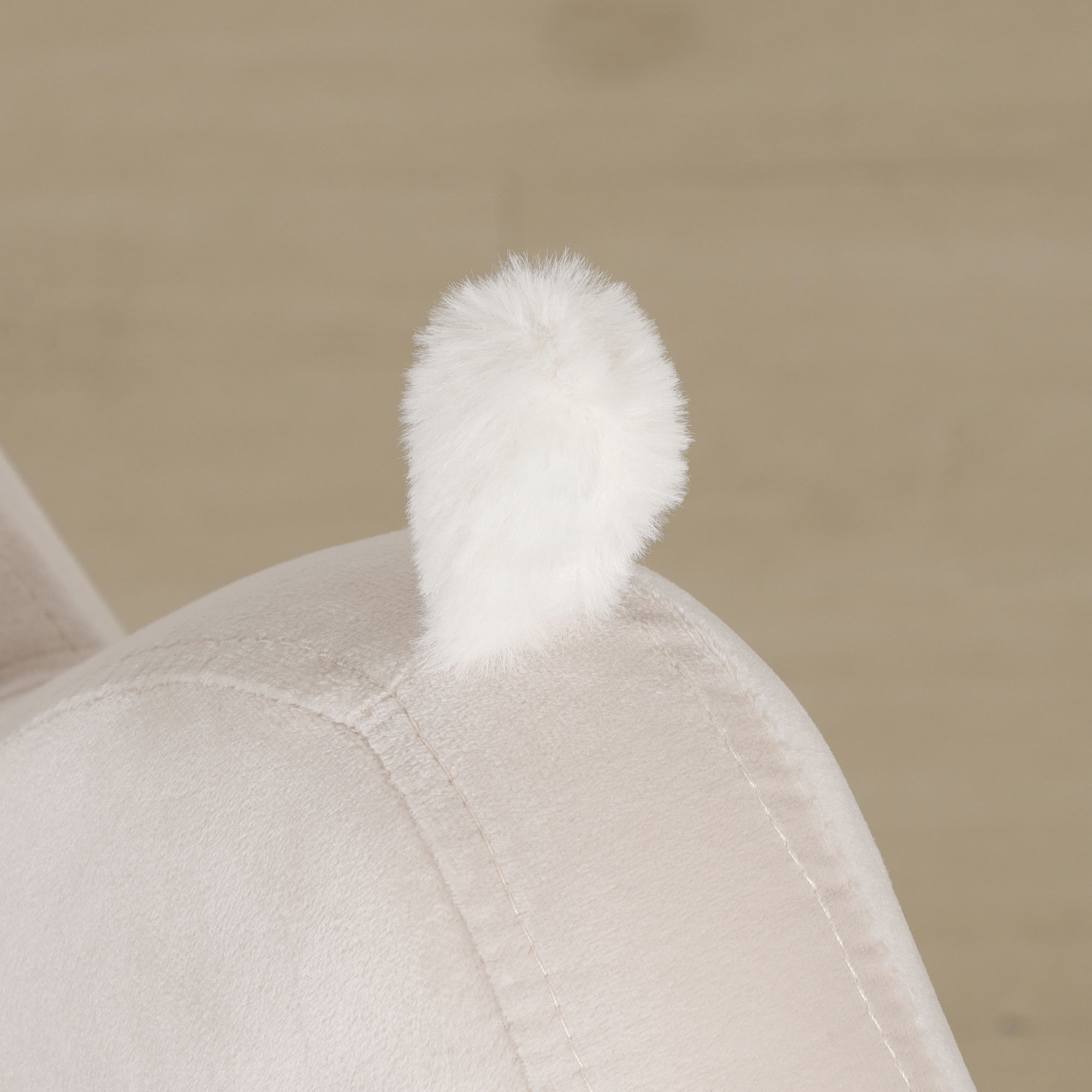 Kindersessel für Kinder 3-5 Jahre, weicher Stoffbezug, Rahmen aus Eukalyptusholz, 50 x 42 x 58cm, hellrosa