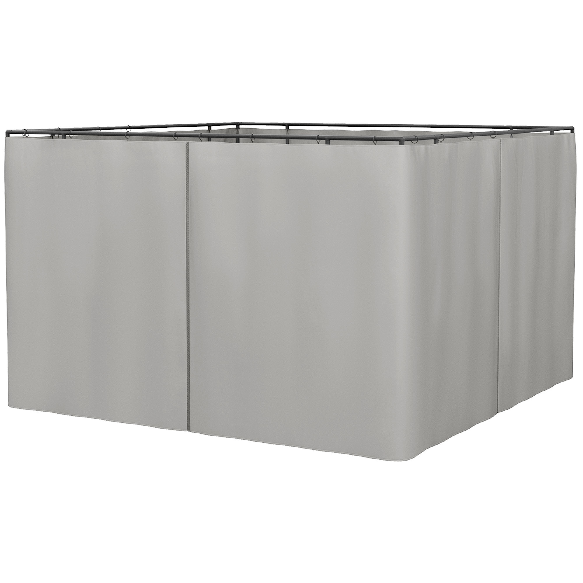 Ersatzvorhang für Pavillon, 4er-Set, für 3x3m Pavillons, 302x205cm, Hellgrau