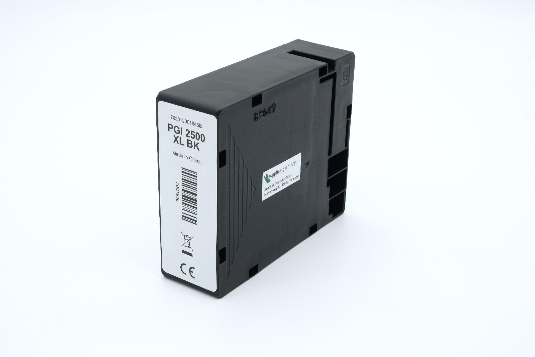 PGI2500XLschwarz alternativ Tinte schwarz für Canon / 9254B001 / 74,6ml