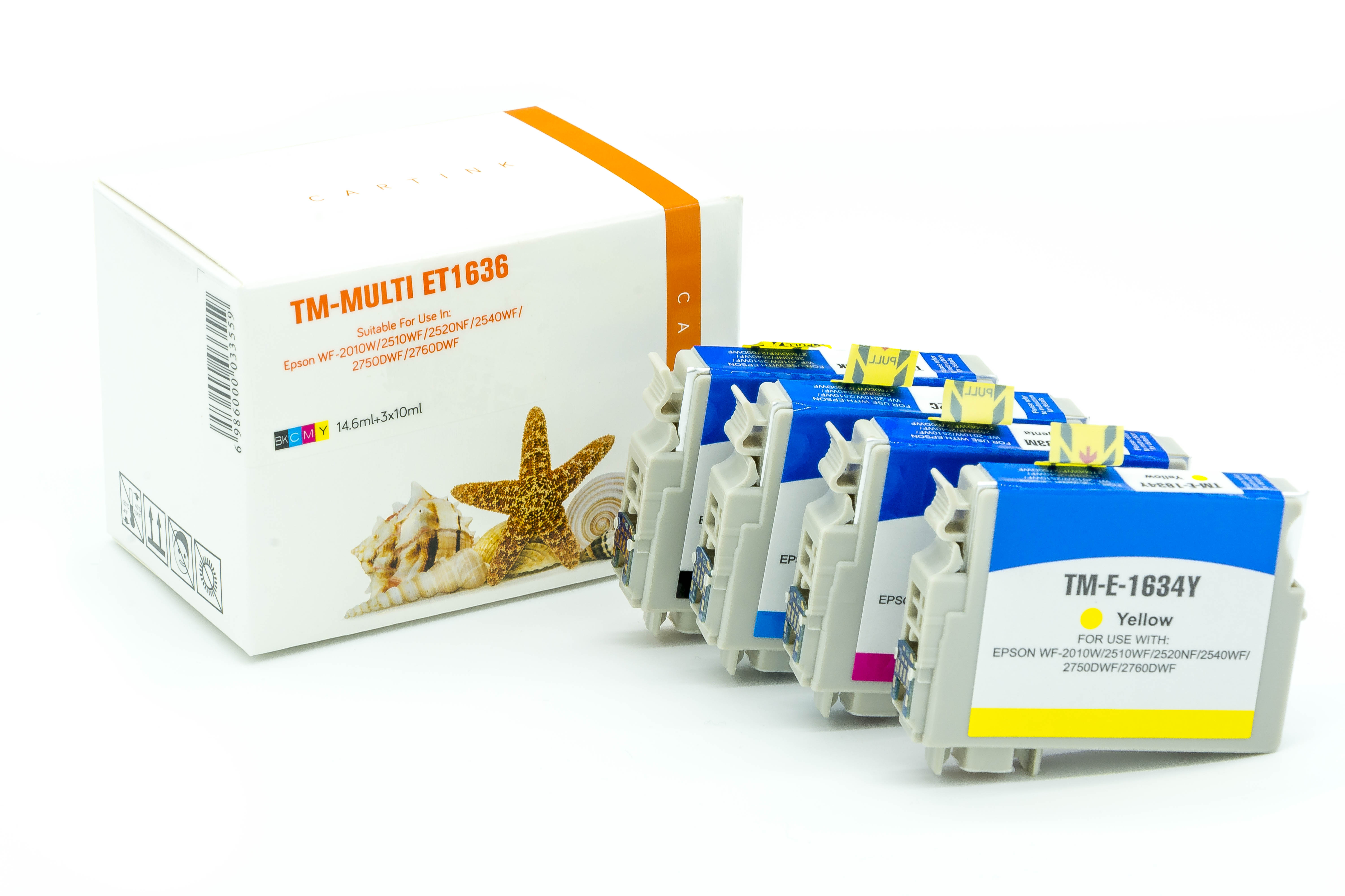 Multipack T1636 alternativ Tinte Epson / C13T16364010 / BK14,6ml/C,M,Y10ml (PATENT SAFE Multipack T1636 alternativ Tinte Epson / C13T16364010 / BK14,6ml/C,M,Y10ml (PATENT SAFE