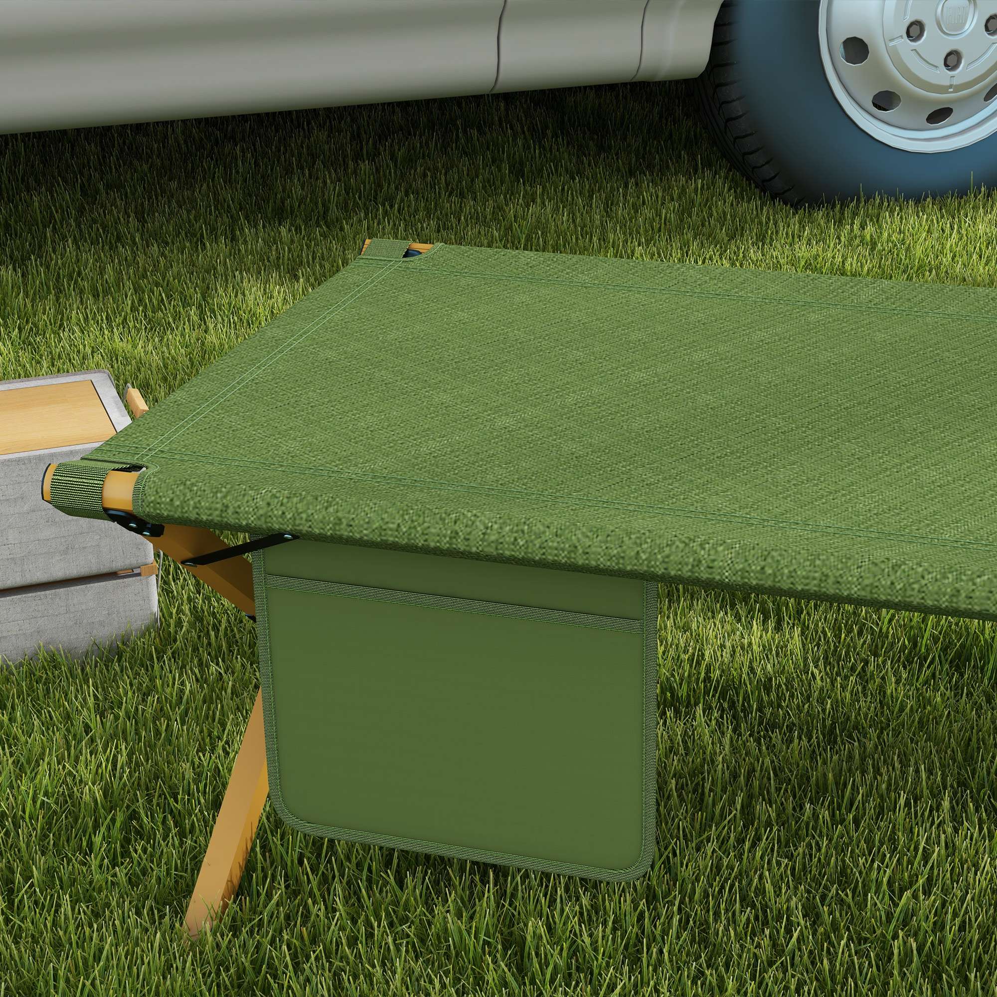 Feldbett faltbar Campingbett mit Tragetasche 196 x 64 x 45 cm Gästebett bis 200 kg für Outdoor, Camping Reisen