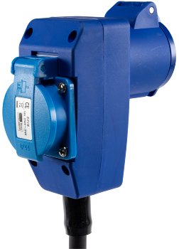 CEE Adapter auf Schutzkontakt-Stecker, 230V, H07RNF 3G2,5, 1,5m Kabel