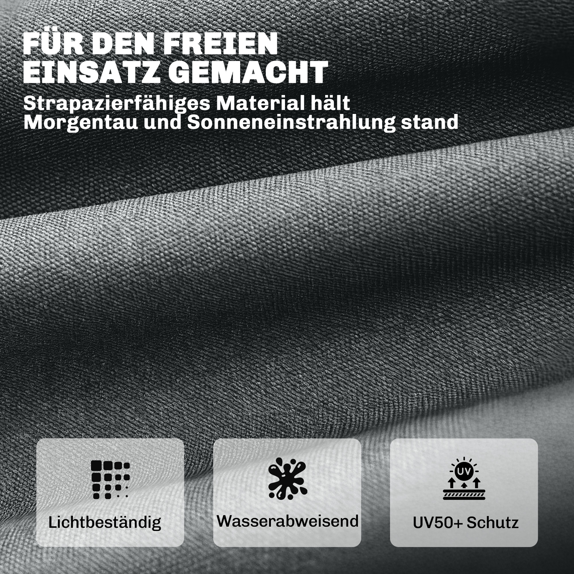 Palettenkissen Abnehmbar Sitzkissen mit Befestigungsbändern Palettenpolster für die meisten Liegen 198x65x13cm Dunkelgrau