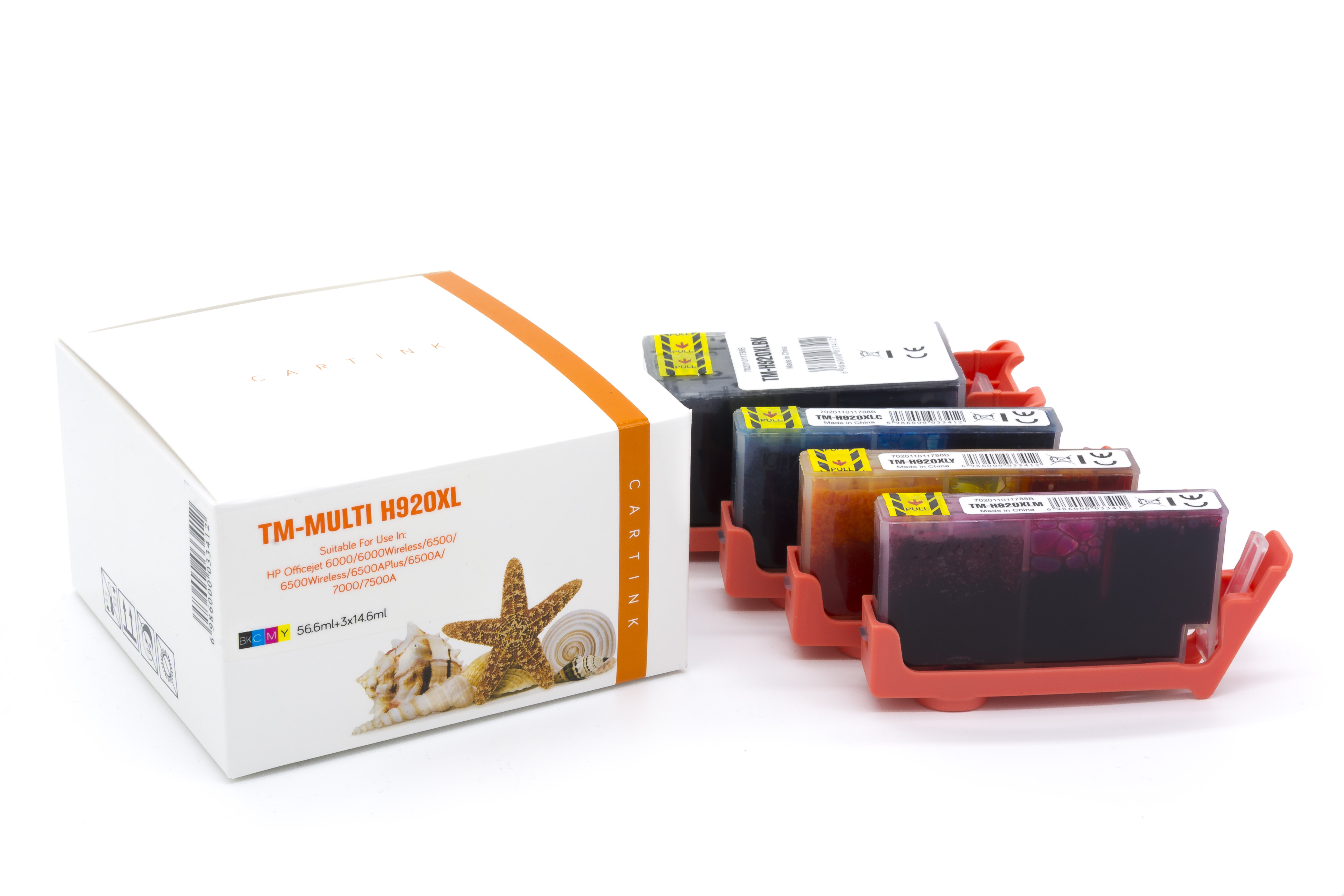 Multipack 920XL alternativ Tinte für HP / C2N92AE / BK56,6ml / C,M,Y14,6ml