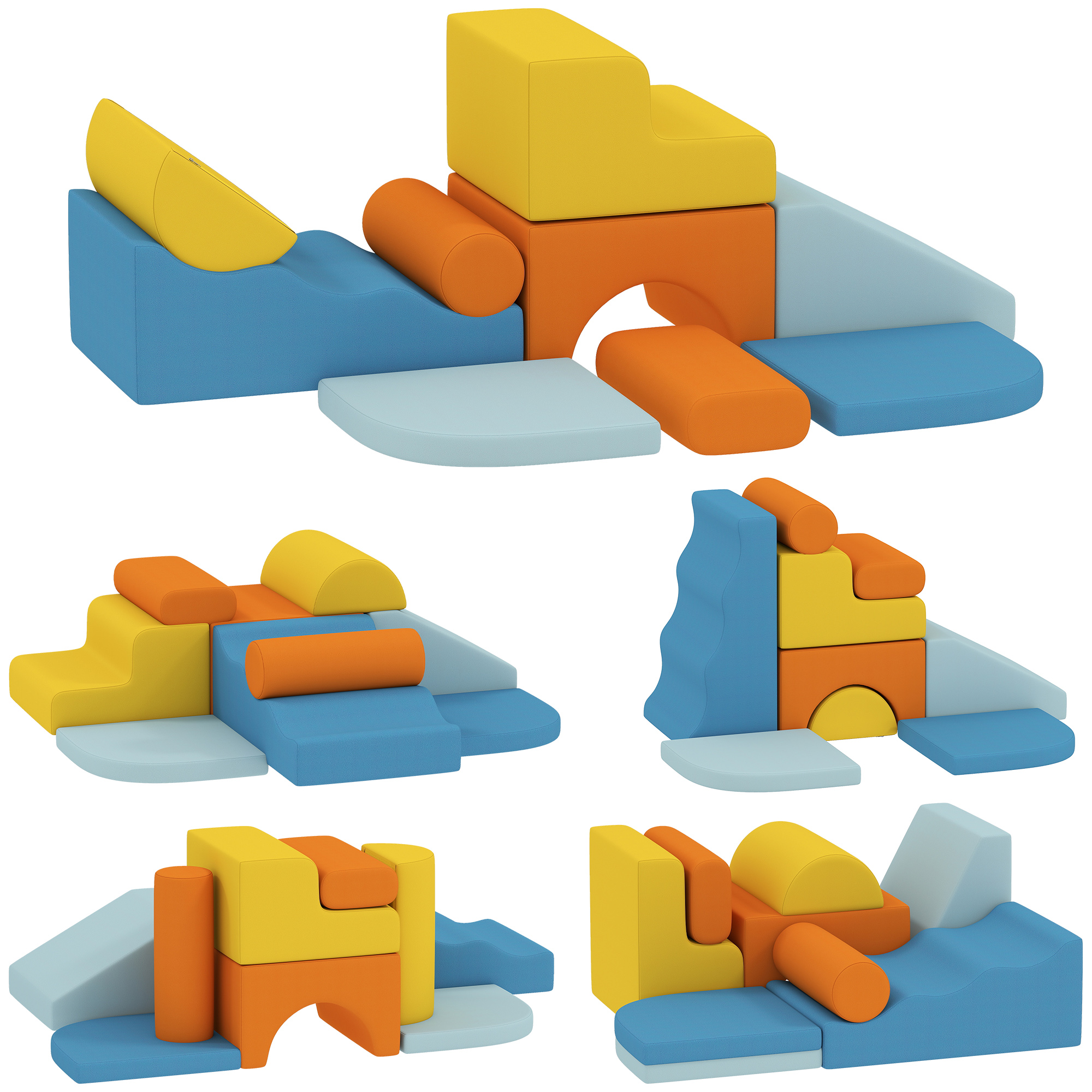 9-teiliges Soft-Baustein-Set, weiche Blöcke zum Bauen und Spielen, Indoor-Spielset für Kleinkinder, Schaumstoff, Bunt 9-teiliges Soft-Baustein-Set, weiche Blöcke zum Bauen und Spielen, Indoor-Spielset für Kleinkinder, Schaumstoff, Bunt