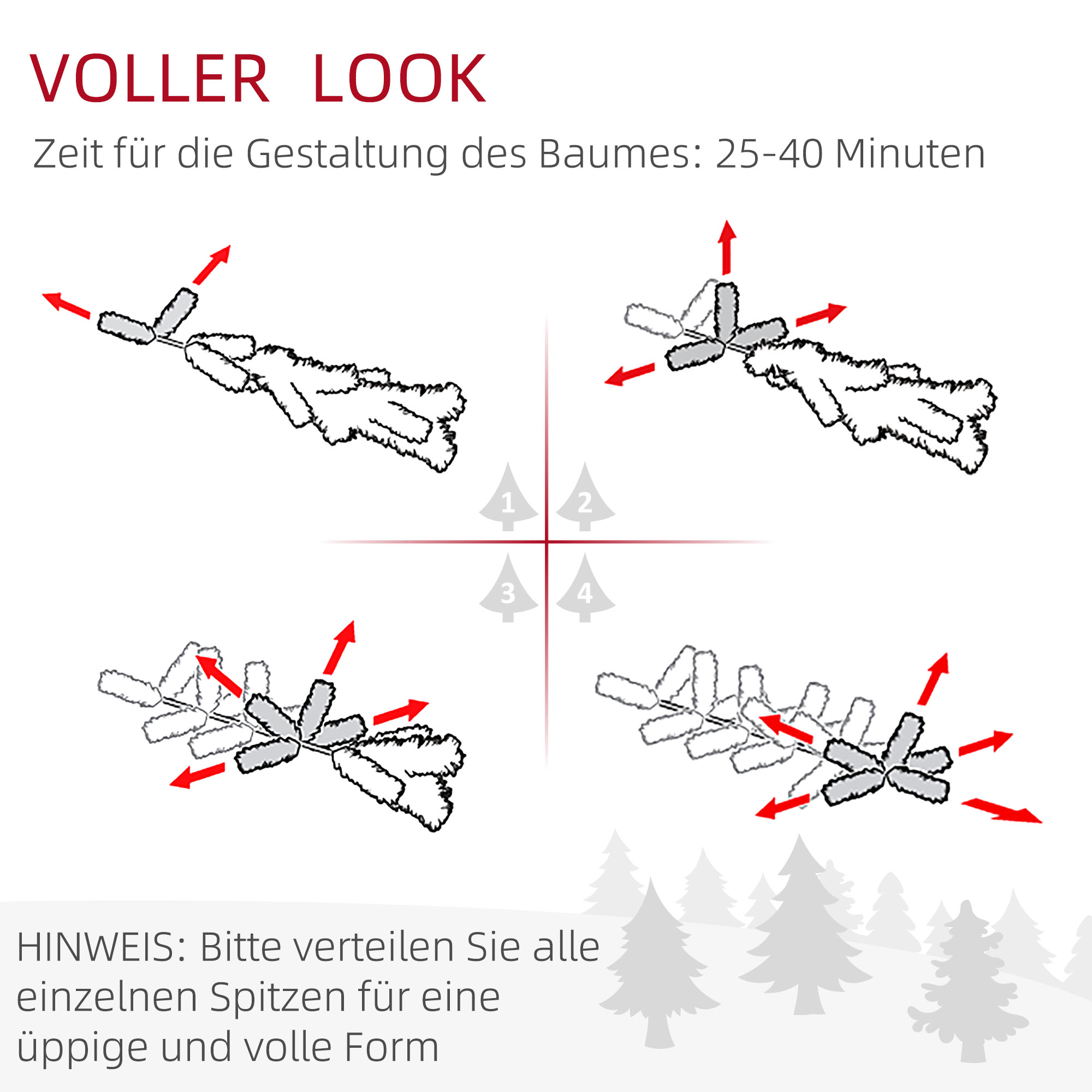 Künstlicher Weihnachtsbaum 180 cm Bleistift Kiefernbaum mit Schnee, 492 Spitzen für drinnen