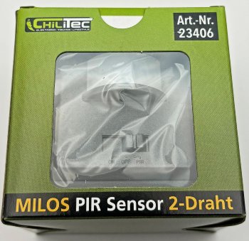 MILOS Bewegungsmelder 160°, anthrazit, LED geeignet,  250V~, Unterputz, 2-Draht