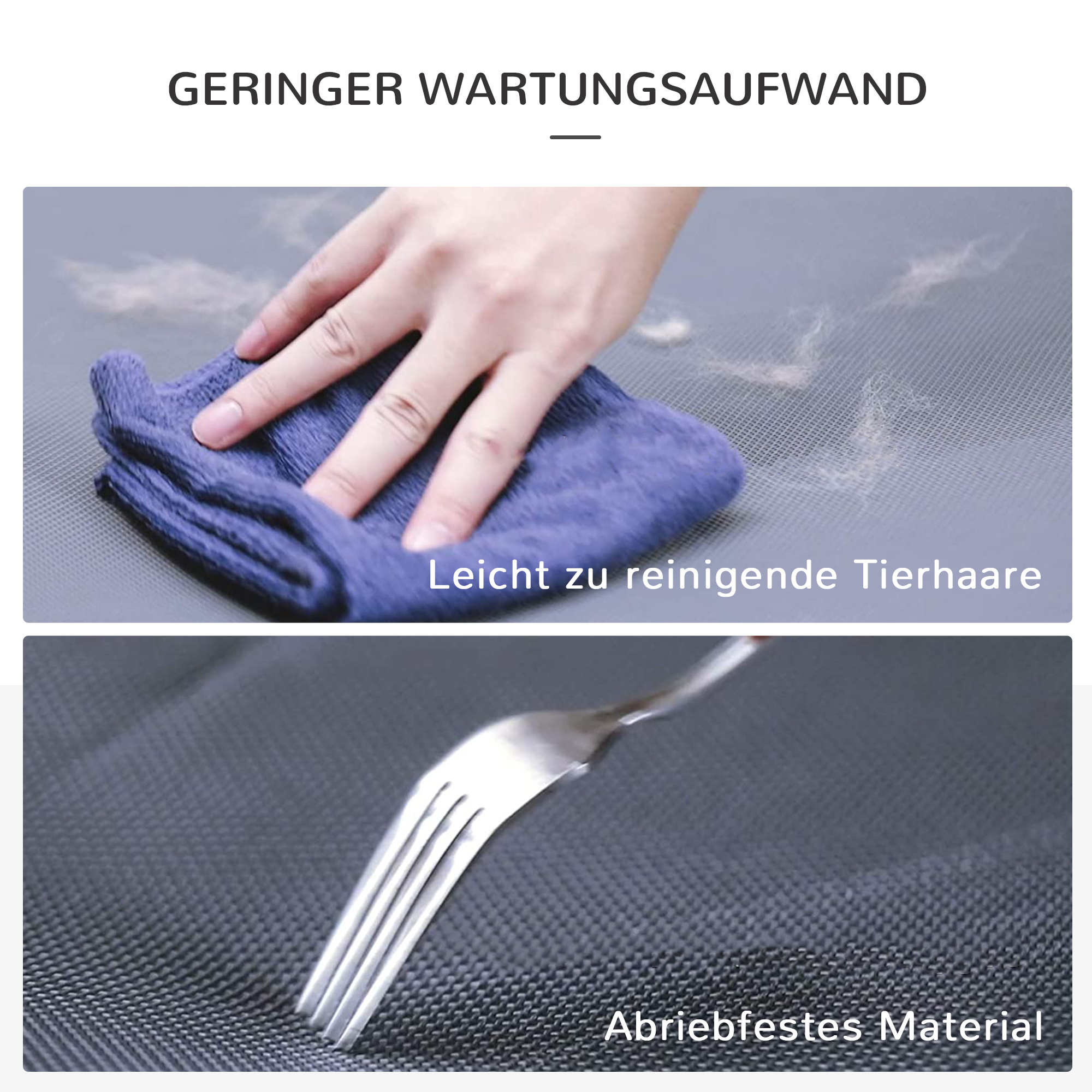 Hundeliege Outdoor, klappbar erhöhtes Hundebett für kleine Hunde, Kühlendes Haustierliege mit Stahlrahmen, Haustierbett für Draußen Camping, 59 x 46 x 15 cm, Grau