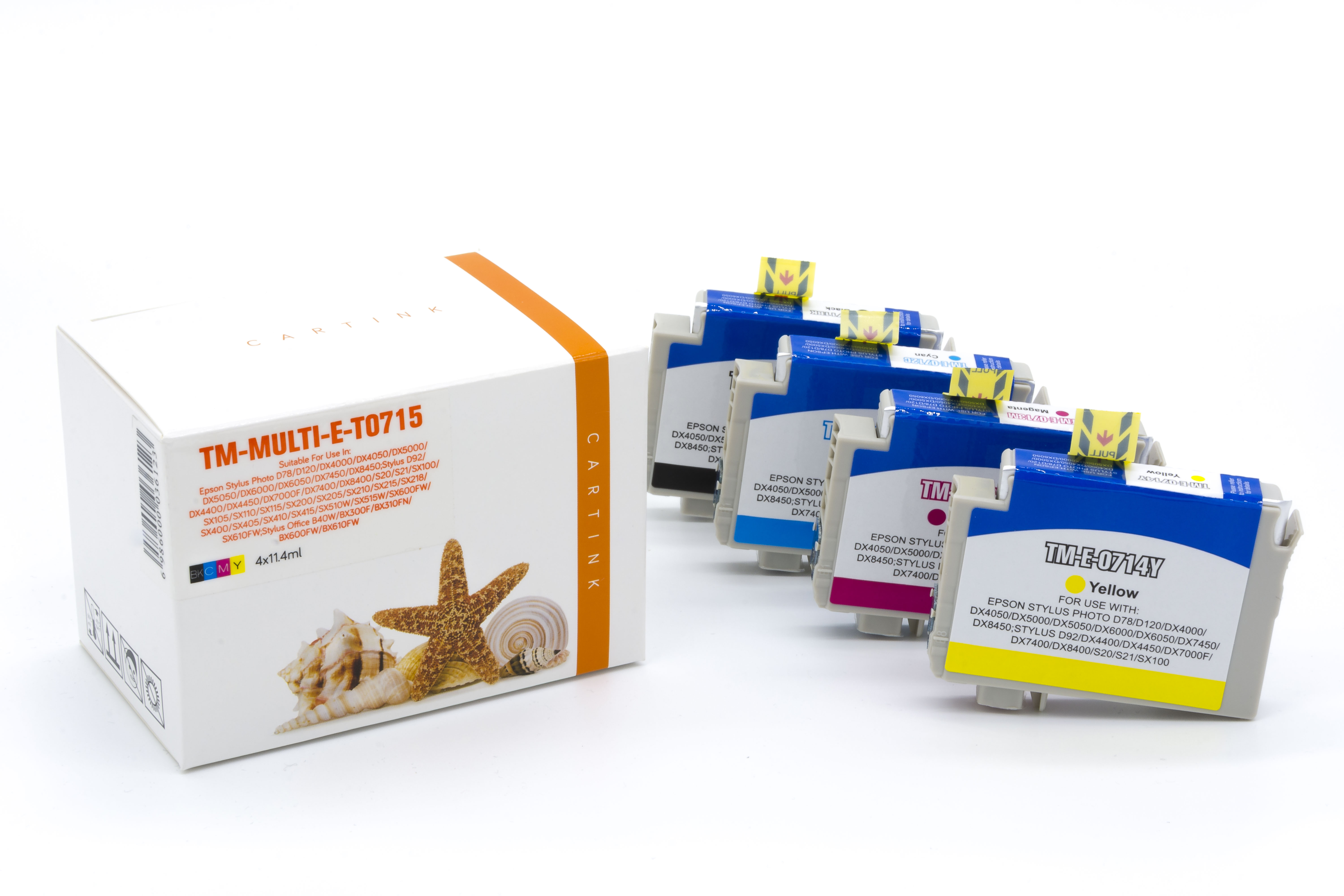 Multipack T0715 alternativ Tinte Epson / C13T07154010 / BK,C,M,Y11,4 ml Multipack T0715 alternativ Tinte Epson / C13T07154010 / BK,C,M,Y11,4 ml