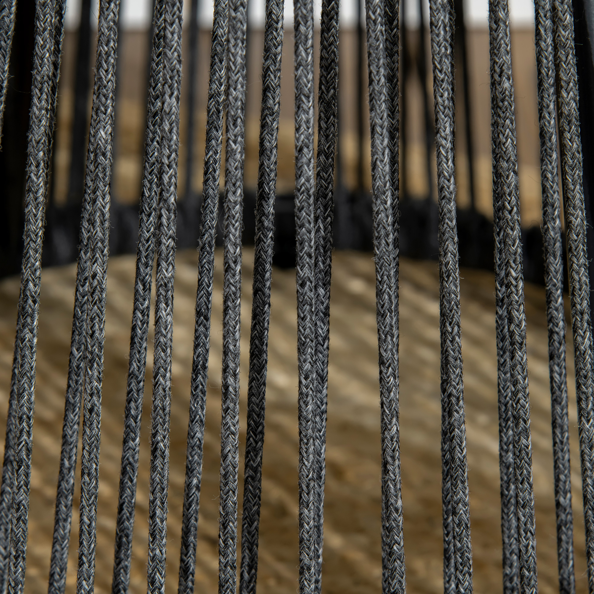 Gartentisch im Boho-Stil, wetterbeständig, PE-Rattan, 39 cm x 39 cm x 49 cm, Schwarz + Natur