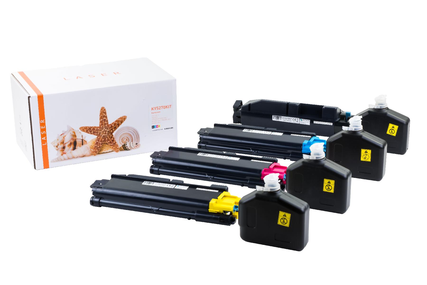 TK5270KIT alternativ Toner Rainbowkit für Kyoce / TK5270 / BK8.000 / CMY6.000 Seiten TK5270KIT alternativ Toner Rainbowkit für Kyoce / TK5270 / BK8.000 / CMY6.000 Seiten