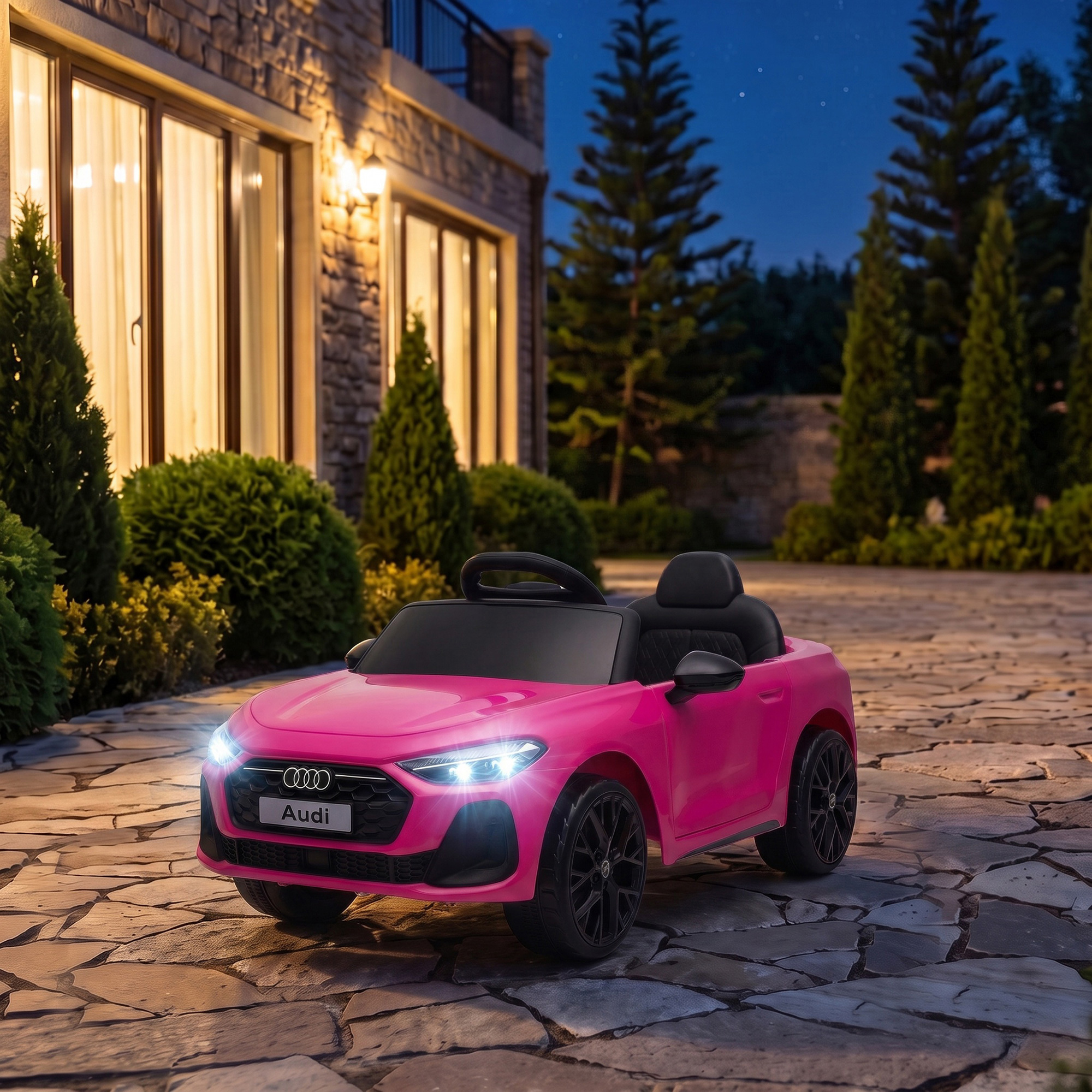Kinder Elektroauto Audi A5L 12V Kinderauto mit 2,4 G Fernbedienung 2 Motoren Lithium-Akku Sanftanlauf 4-Rad-Federung