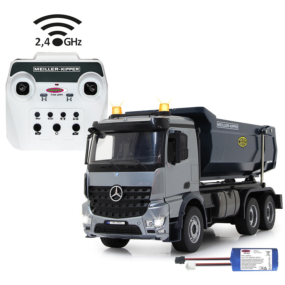 Muldenkipper Mercedes-Benz Arocs Metal Meiller 1:20 2,4GHz Muldenkipper Mercedes-Benz Arocs Metal Meiller 1:20 2,4GHz