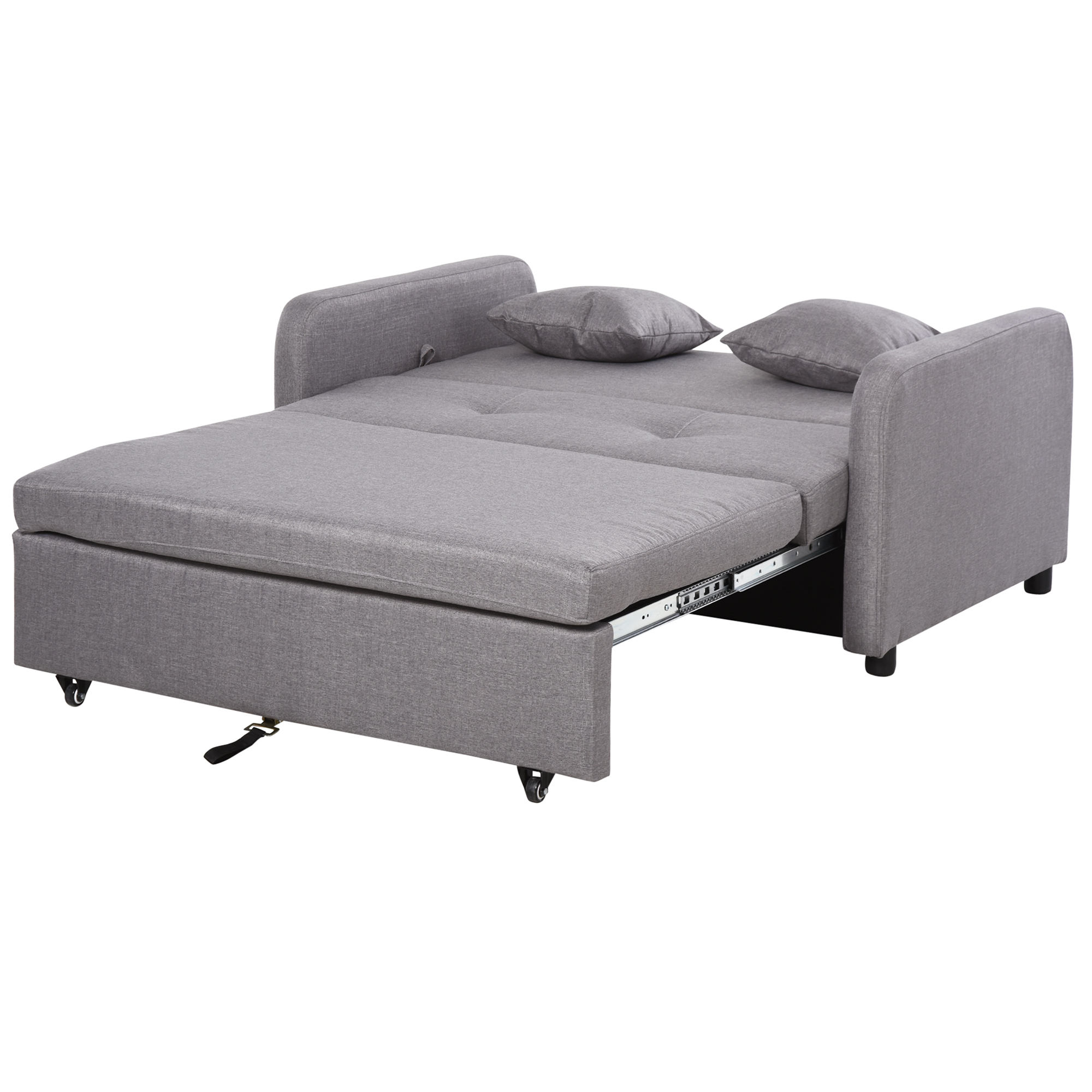 Schlafsofa für 2 Personen, mit Stauraum, leichter Umbau, flexibles Design, Grau Schlafsofa für 2 Personen, mit Stauraum, leichter Umbau, flexibles Design, Grau