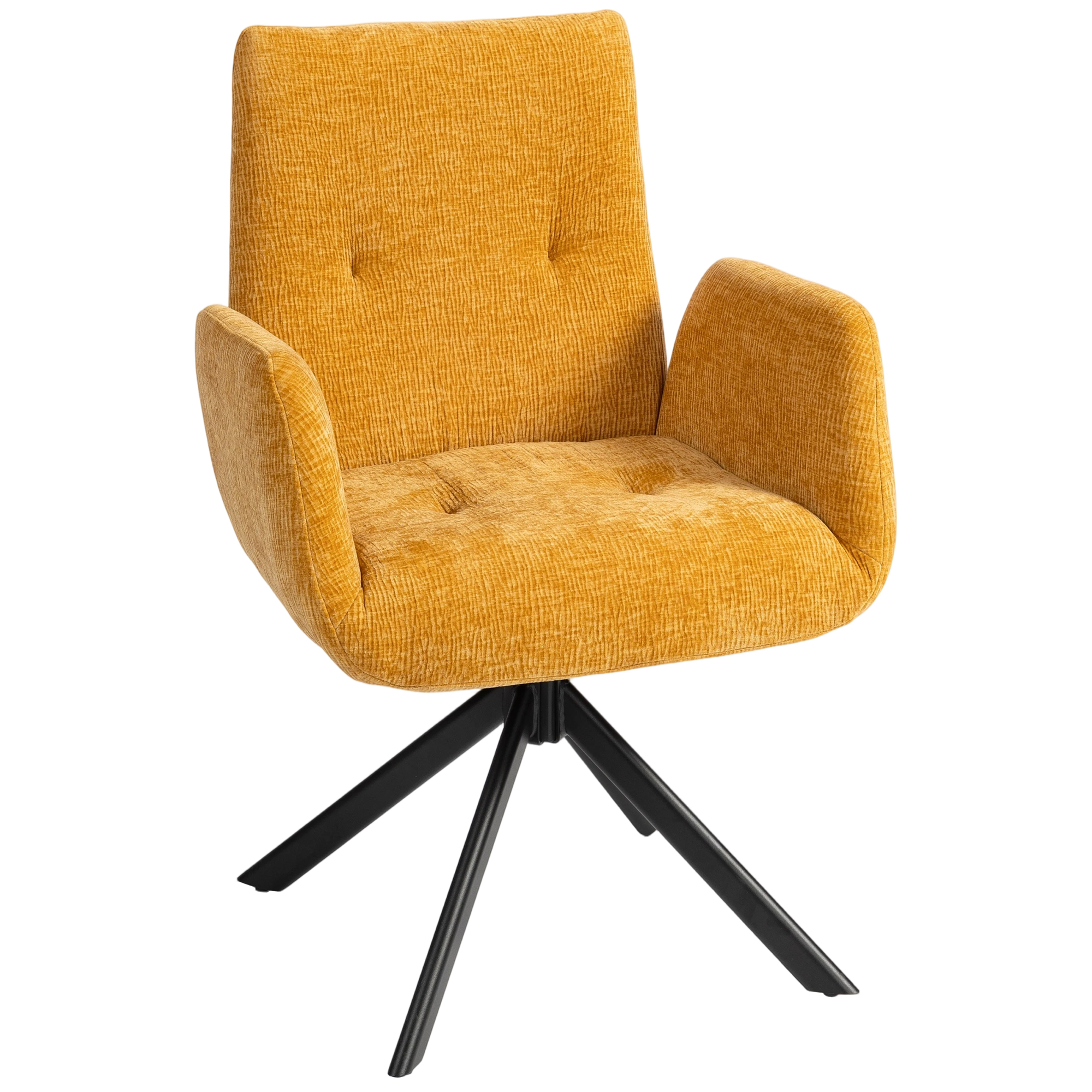 Polstersessel, Akzentsessel, modernes Design, drehbar, bis 120 kg, Gelb