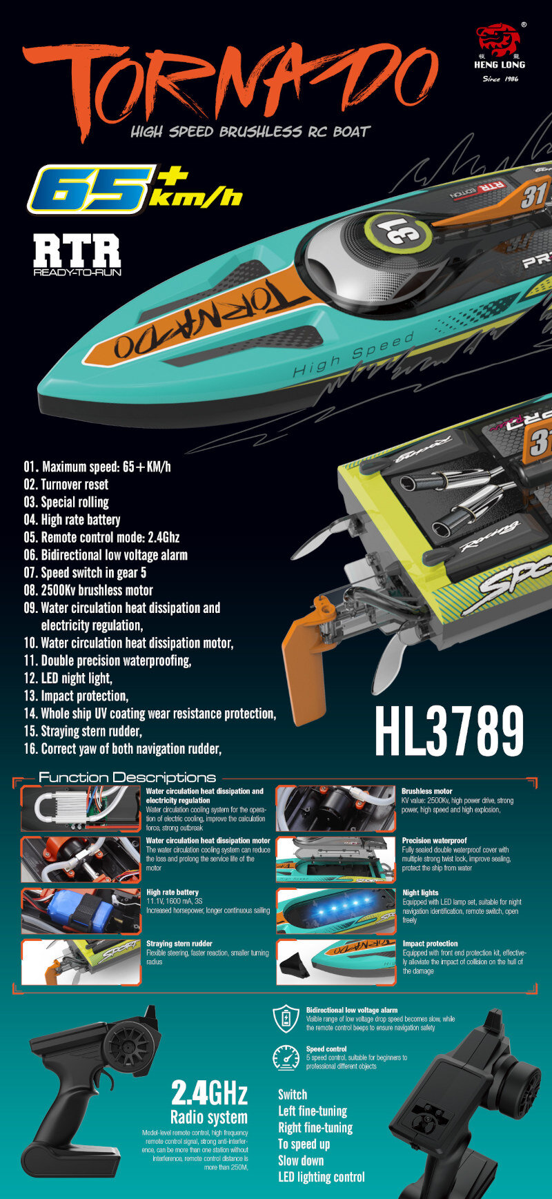 RC Racing Boot "HL Tornado"
