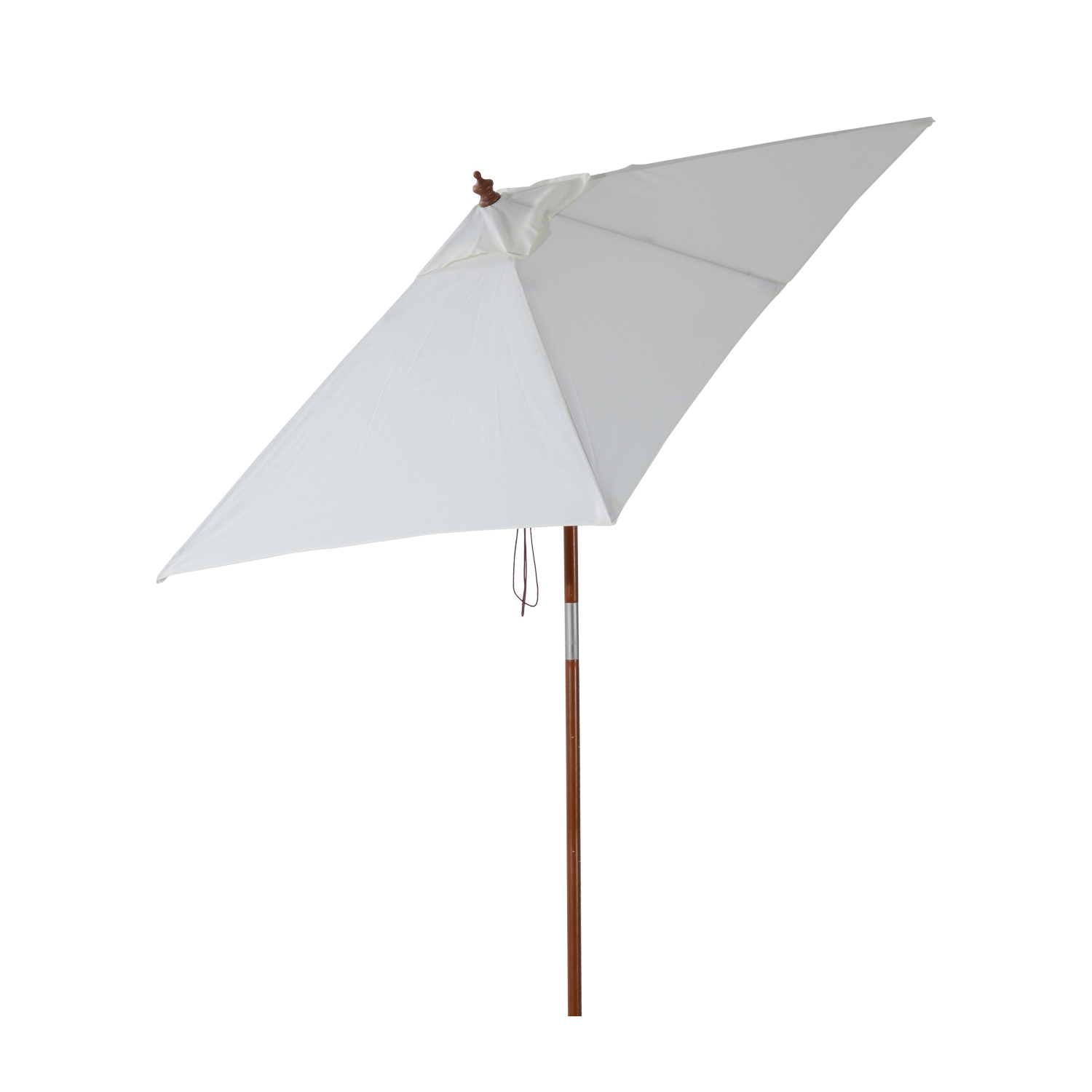 Sonnenschirm 200 x 150 x 235 cm Knickbarer Gartenschirm 3-stufig einstellbar rechteckig Strandschirm wasserabweisend und UV-beständig für Strand Balkon Terrasse Garten Cremeweiß