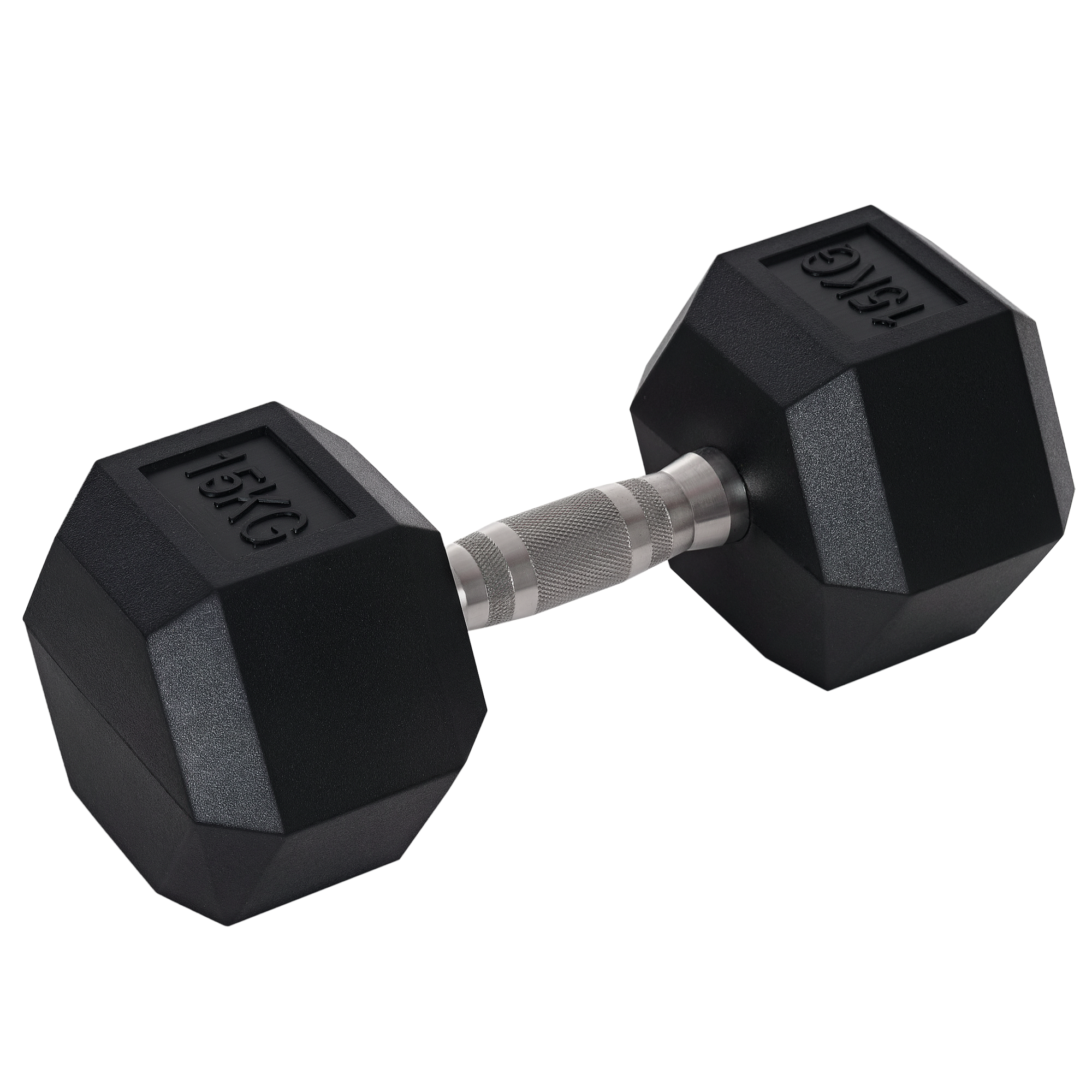 Hanteln mit gerändeltem Griff, Kurzhantel aus Gusseisen, 1 x 15kg, Kurzhanteln für Männer und Frauen, Dumbbell für Zuhause, Fitnessstudio, Krafttraining