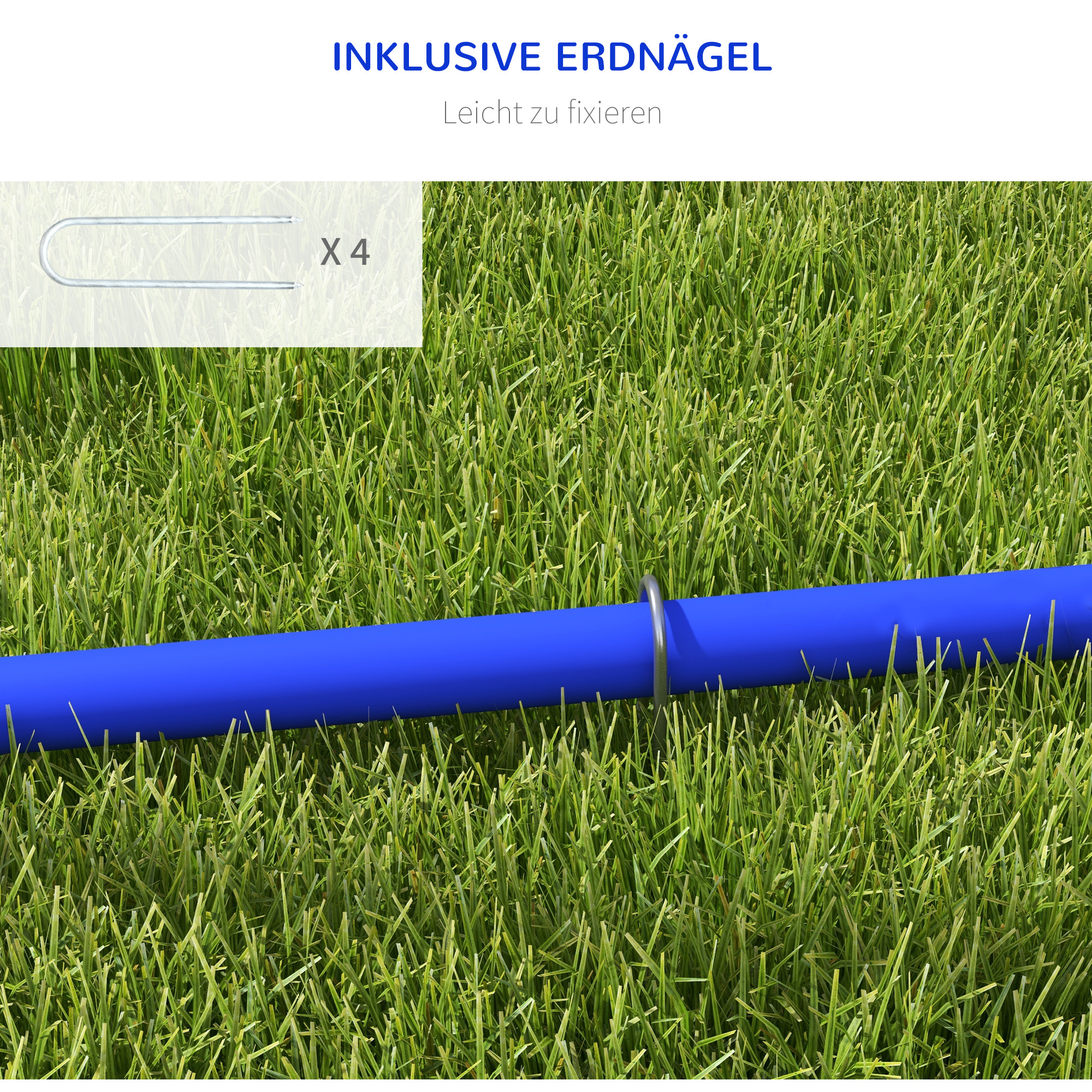 Agility-Set für Hunde, Hundetraining, 4 Bögen, für Einsteiger, mit Tragetasche, blau+gelb, 88 x 64 x 95cm