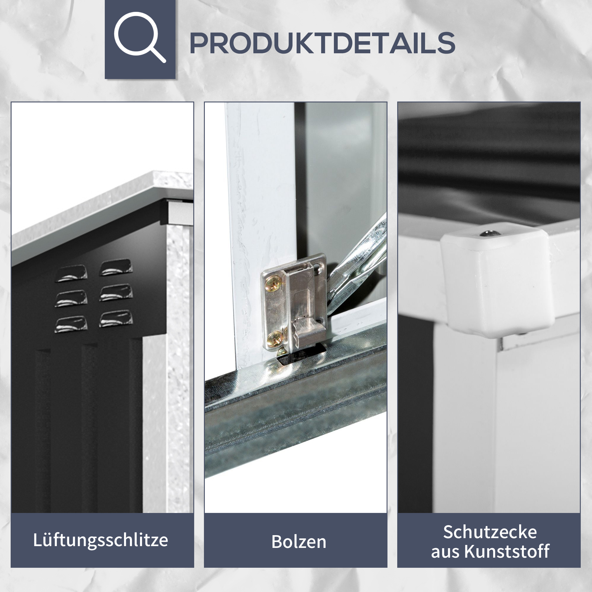 Mülltonnenbox Müllbox Storer abschließbar Gerätebox für 2 Mülltonnen Stahl 178,5 x 104,5 x 128,5/113 cm Schwarz