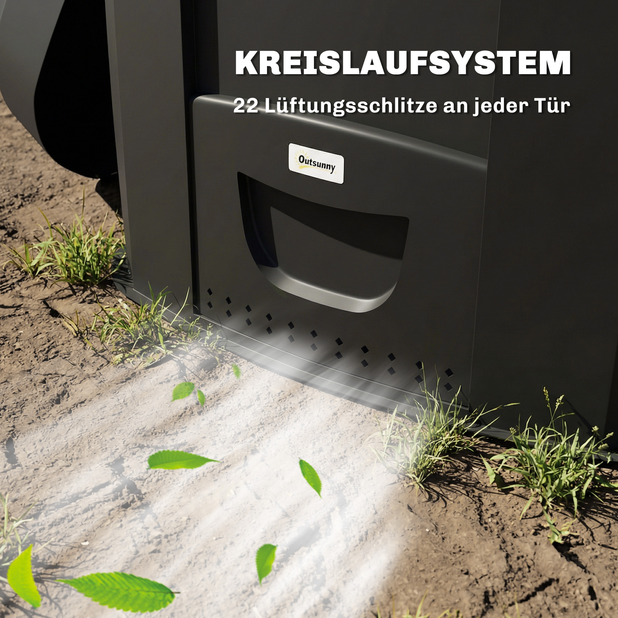 outsunny-240l-gartenkomposter-dreieckiger-kompostbehalter-mit-3-turen-schwarz~23S797PFHLO01