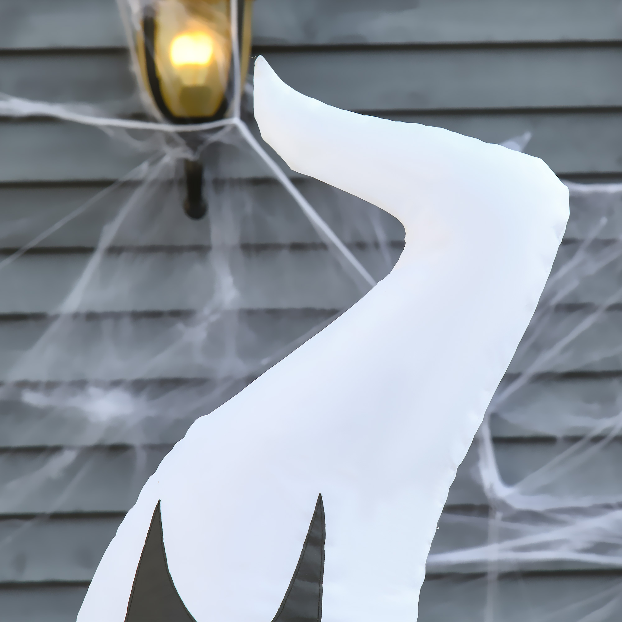 selbstaufblasendes Spuk Gespenst Geist LED beleuchtet Halloween Dekoration Polyester Weiß 105 x 65 x 180 cm