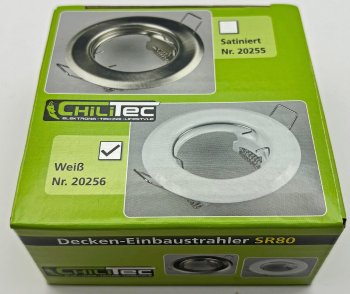 Decken-Einbaustrahler "SR80" weiß, starr, Ø80mm, für 50mm Lampen
