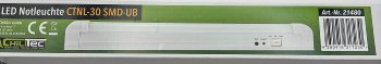 LED Notleuchte "CTNL-30 SMD-UB", Lithium Akku 3,7V/1200mAh, 2W, 30x2x3cm