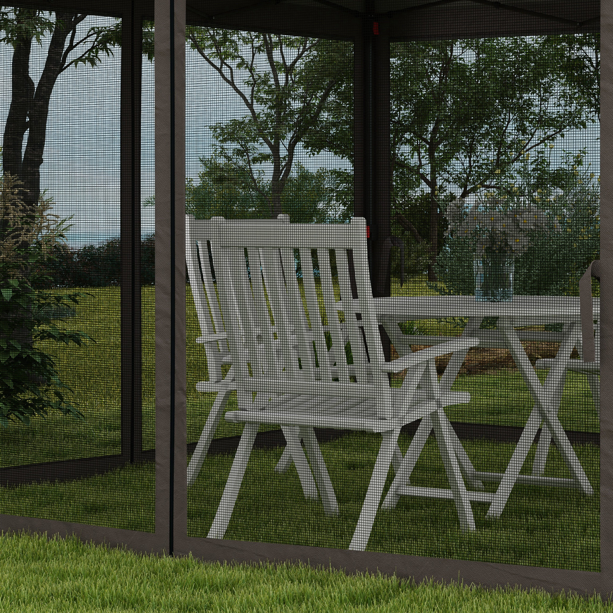 Faltpavillon mit Seitenwänden Grau 3,25 x 3,25 x 2,7 m