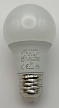 LED Glühlampe E27 "promo" neutralweiß, 230V, 160°, 8,7W, 815lm, 4170K
