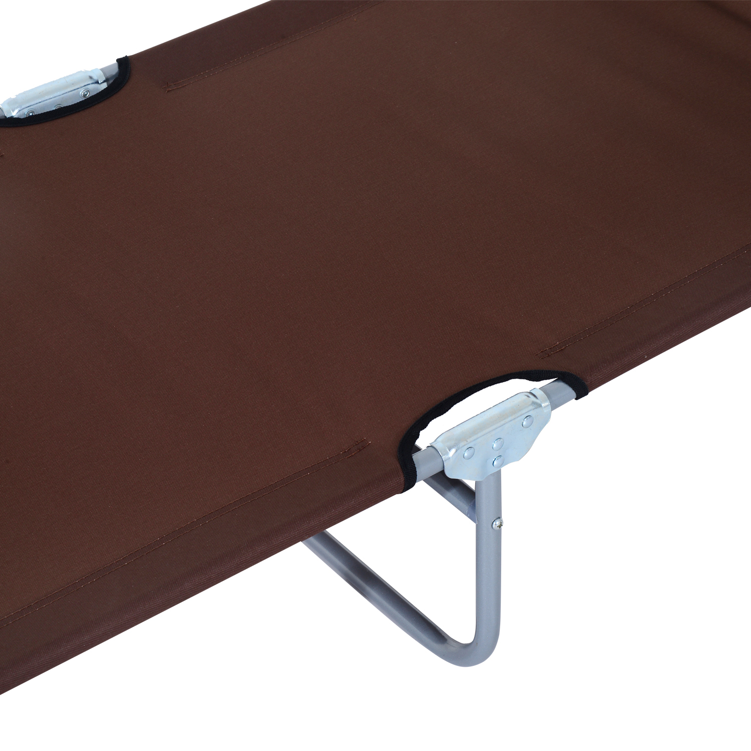 Sonnenliege klappbar Gartenliege mit Sonnenschutz Liegestuhl mit 4-Fach verstellbare Rückenlehne Campingliege bis 120kg belastbar für Garten, Balkon und Pool geeignet, 6 Farben(Braun )