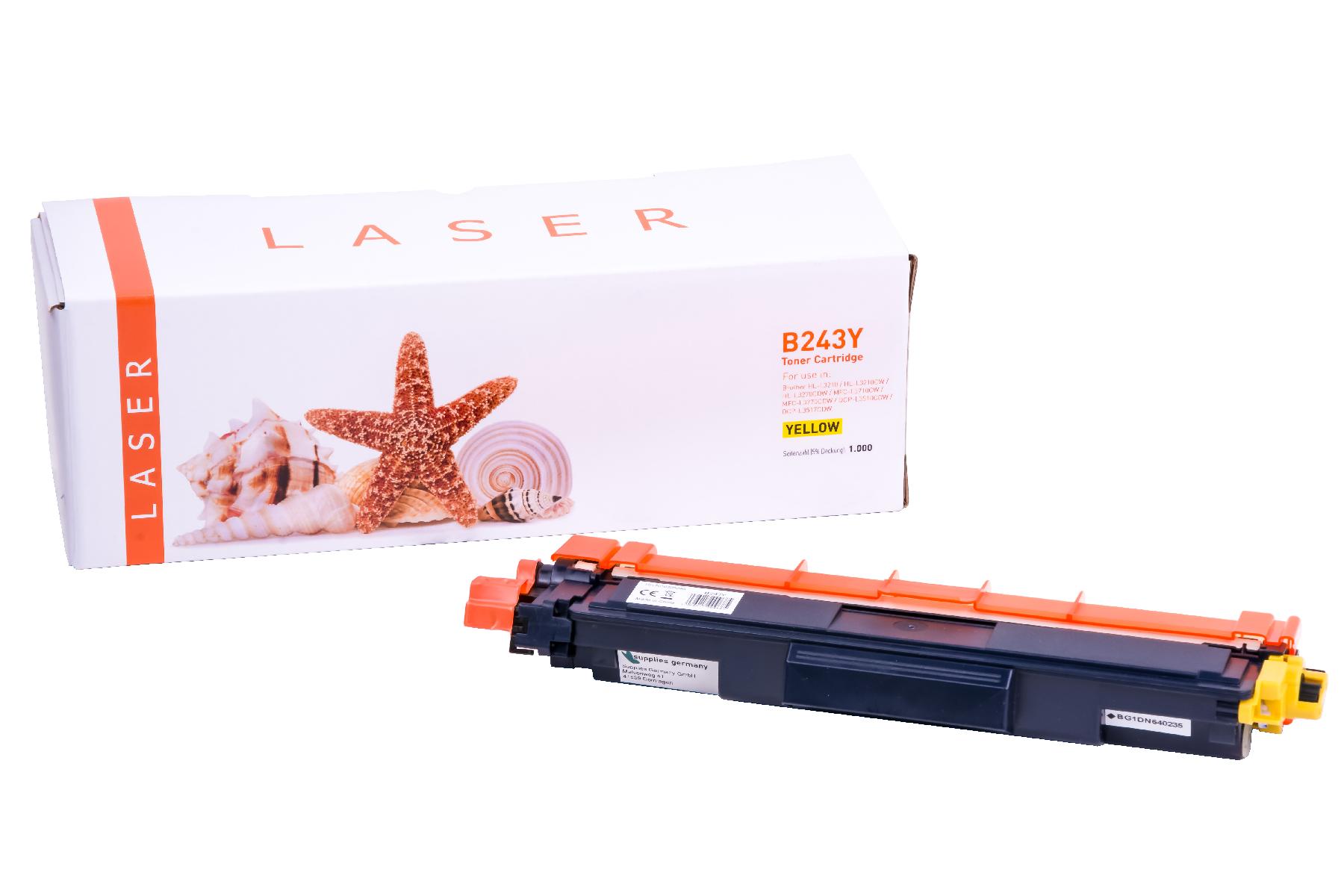 TN243Y alternativ Toner gelb für Brother / TN243Y / 1.000 Seiten