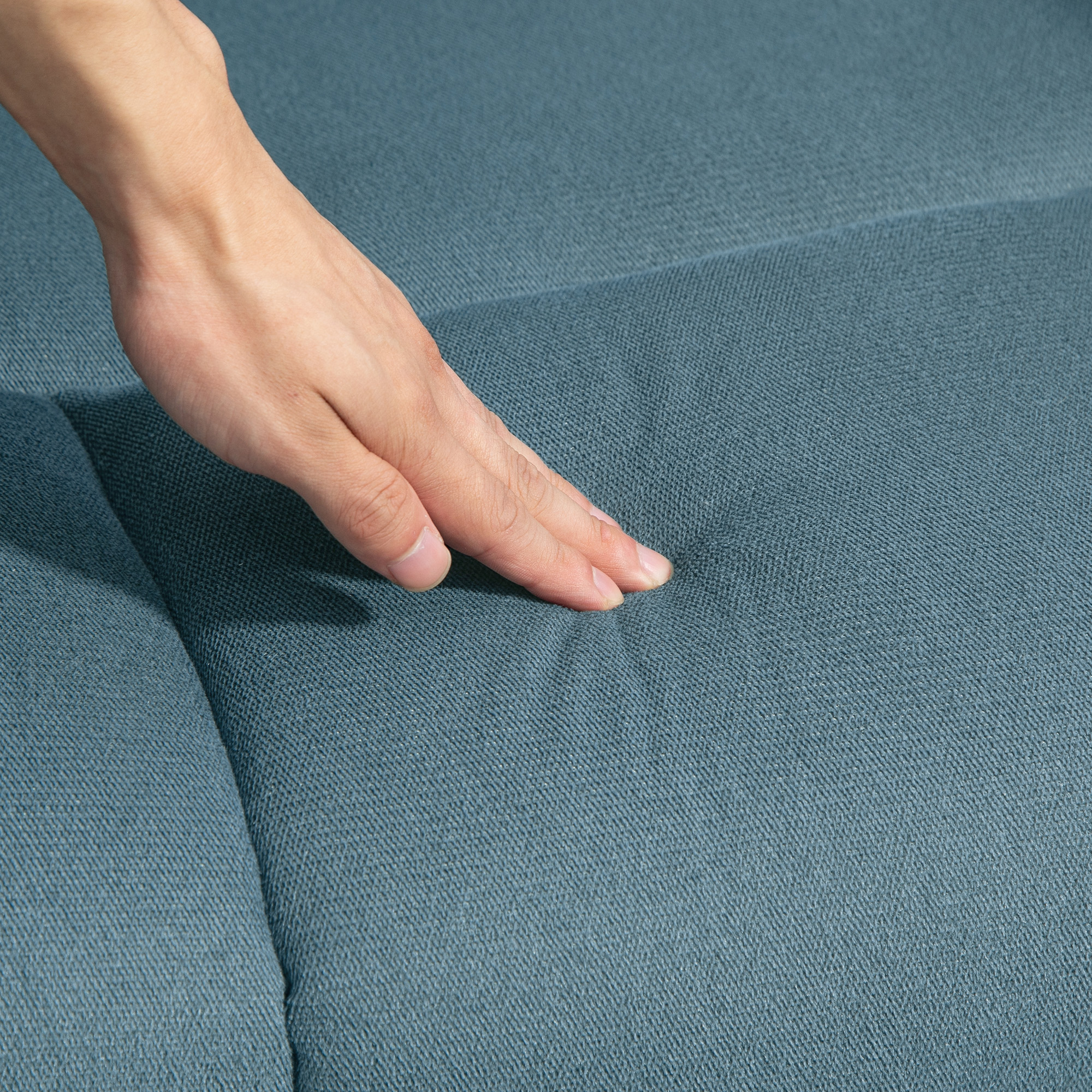 Aufstehsessel mit weichem Bezug, Recliner-Sessel mit Fernbedienung und Seitentaschen, Blau