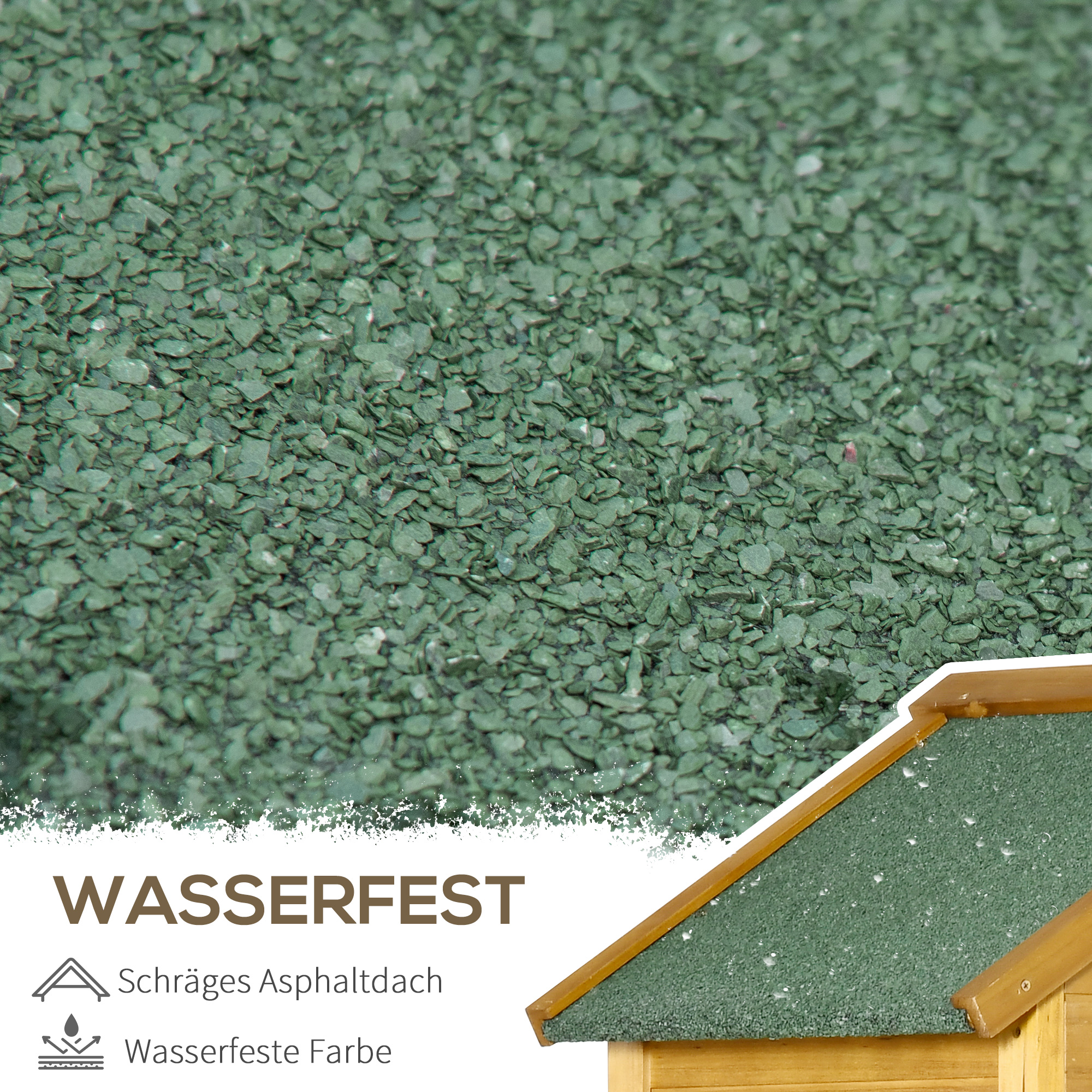 Geräteschrank, Gartenschuppen, 2 Regale, 2 Türen, wetterfest, Naturholz, 79 x 49 x 190cm